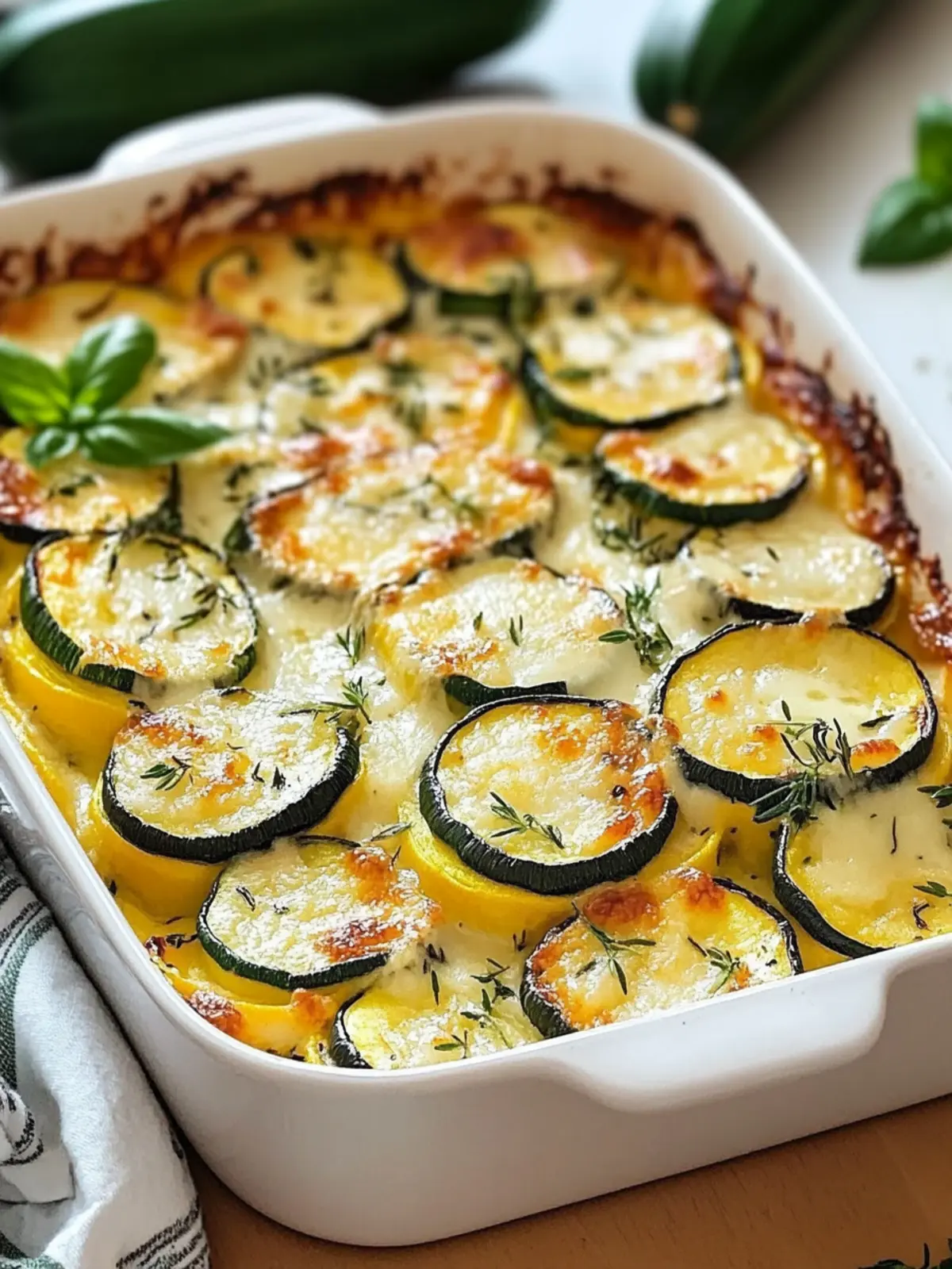 Köstlicher Zucchiniauflauf mit Käse
