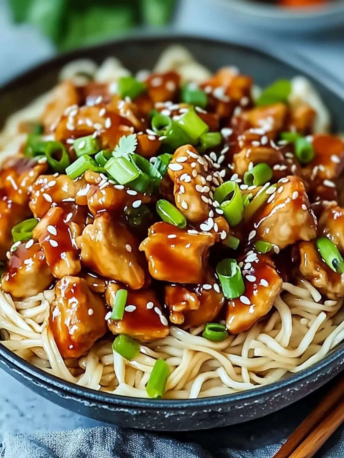 Hähnchen-Teriyaki mit Nudeln