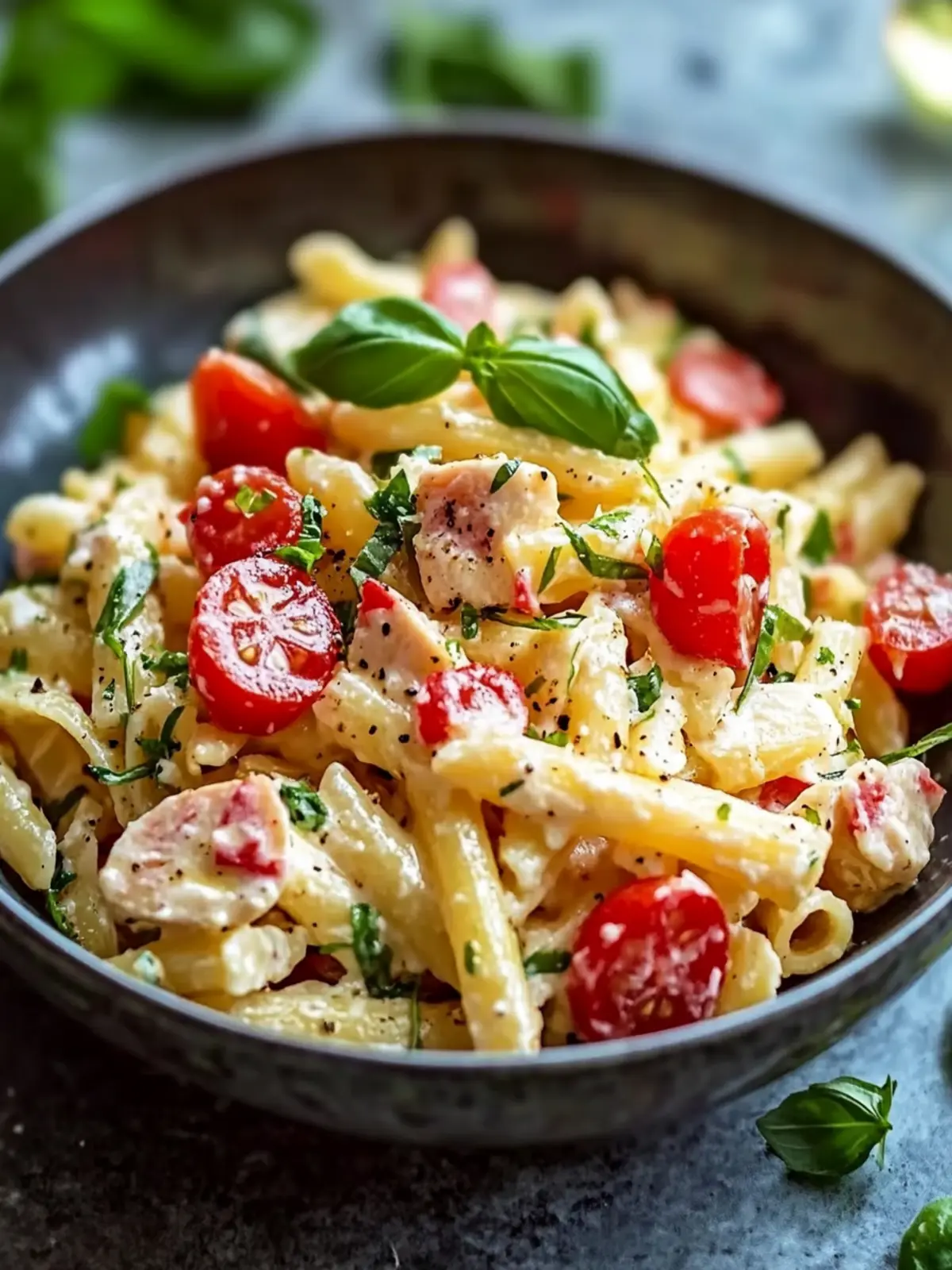 Zitronen-Hühnchen-Pasta-Salat