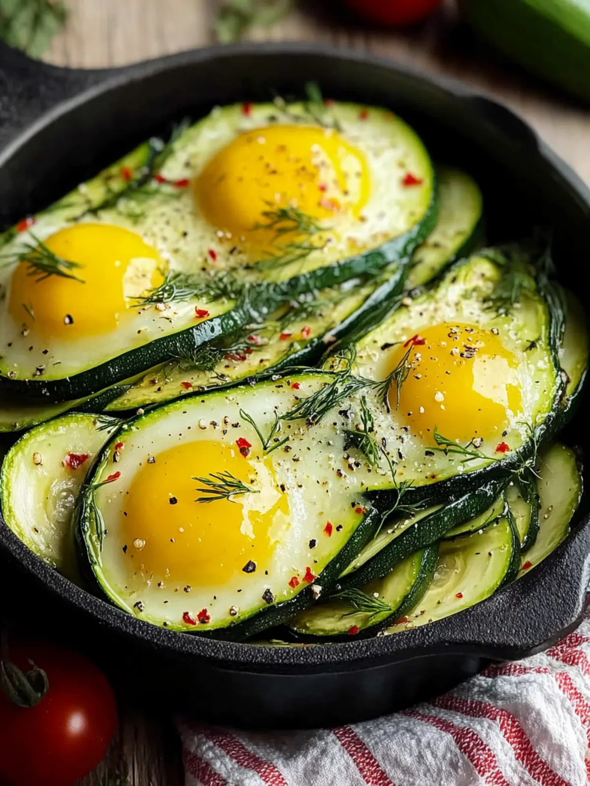 Niedrig-Kohlenhydrat-Zucchini-Nester