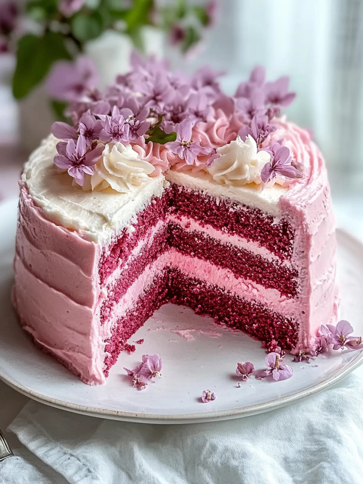 Muttertags rosa Samtkuchen