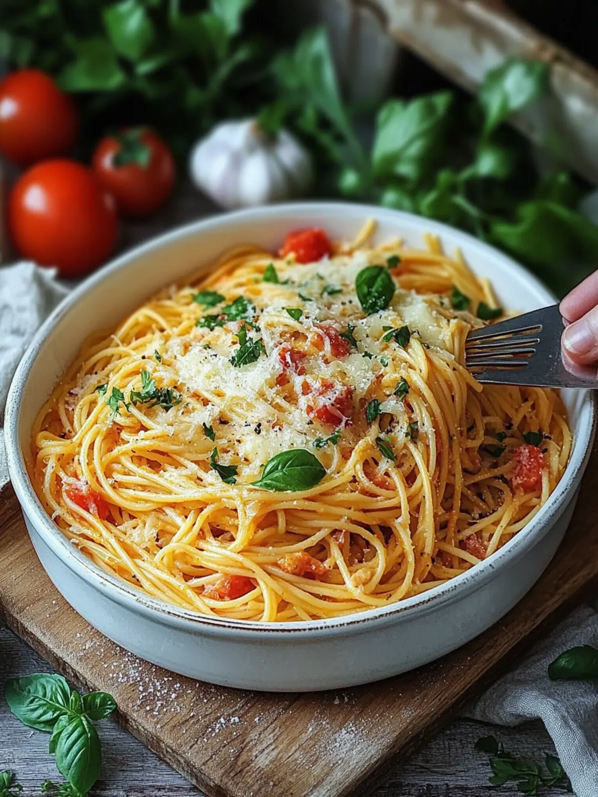 Vegetarischer Spaghetti-Auflauf
