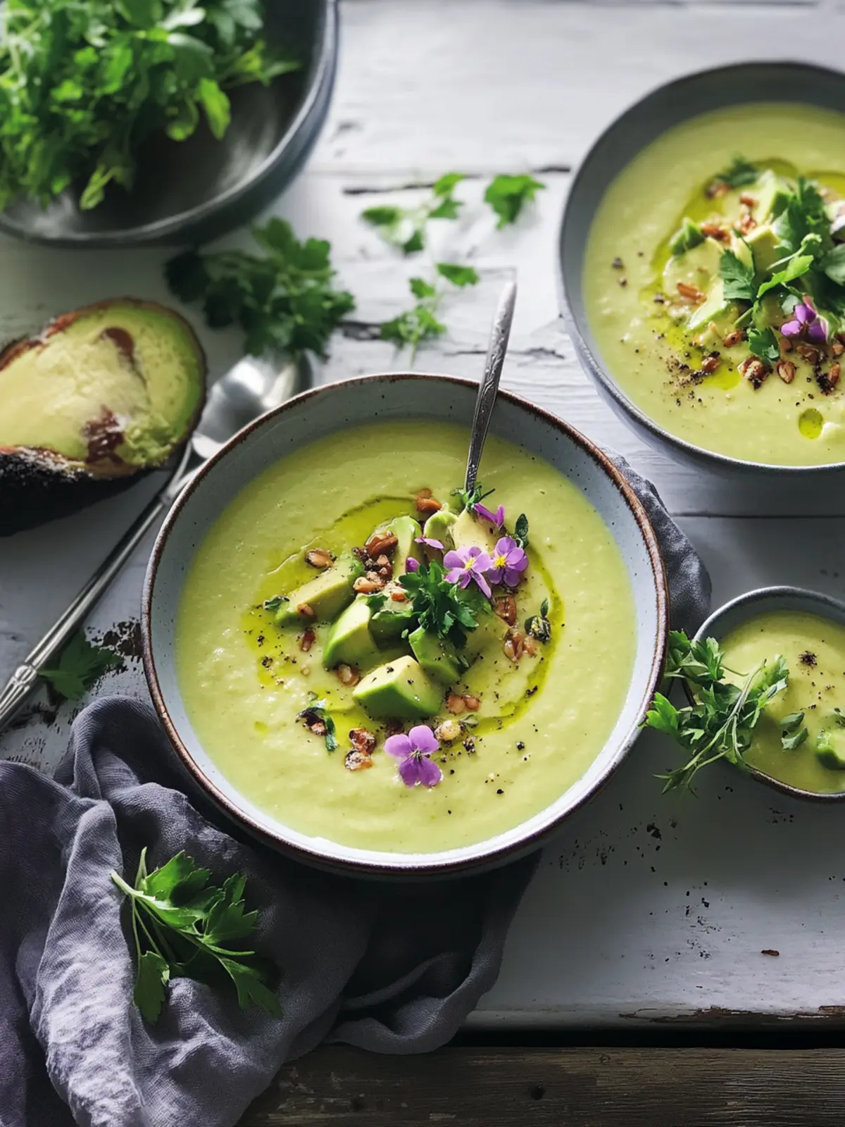Avocado-Mandel-Suppe
