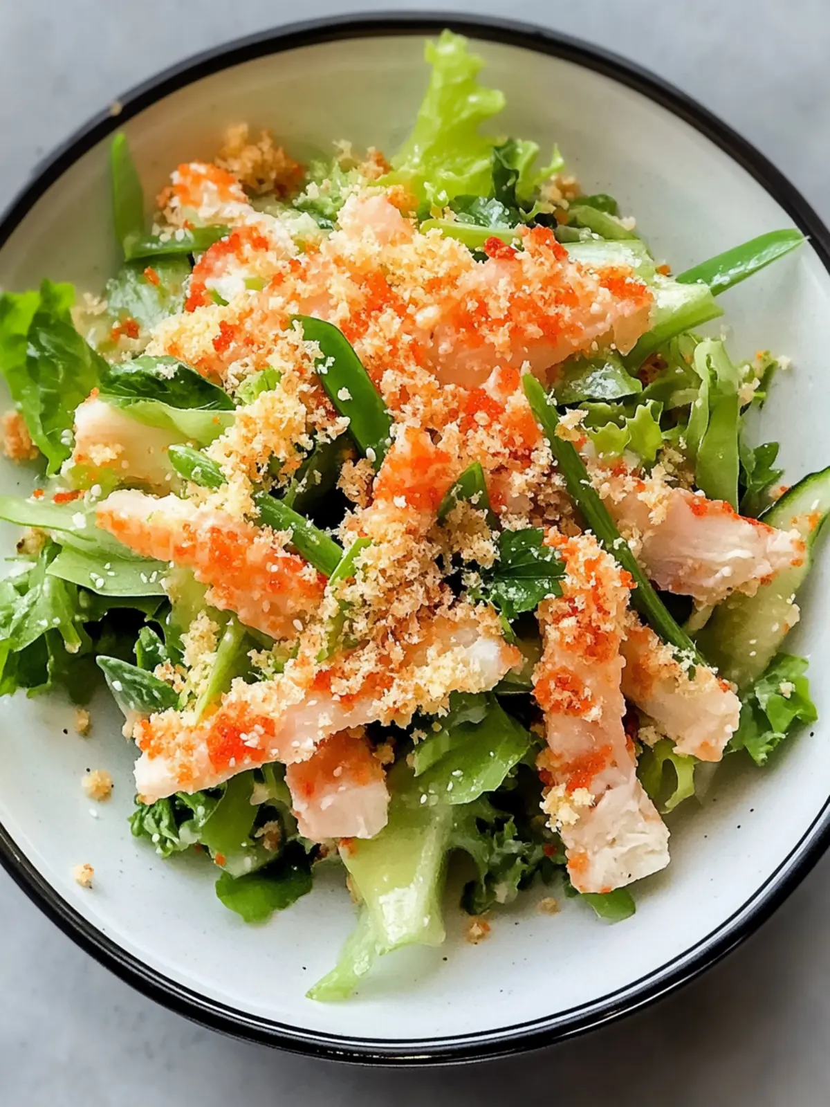 Würziger Kani-Salat mit knusprigem Panko