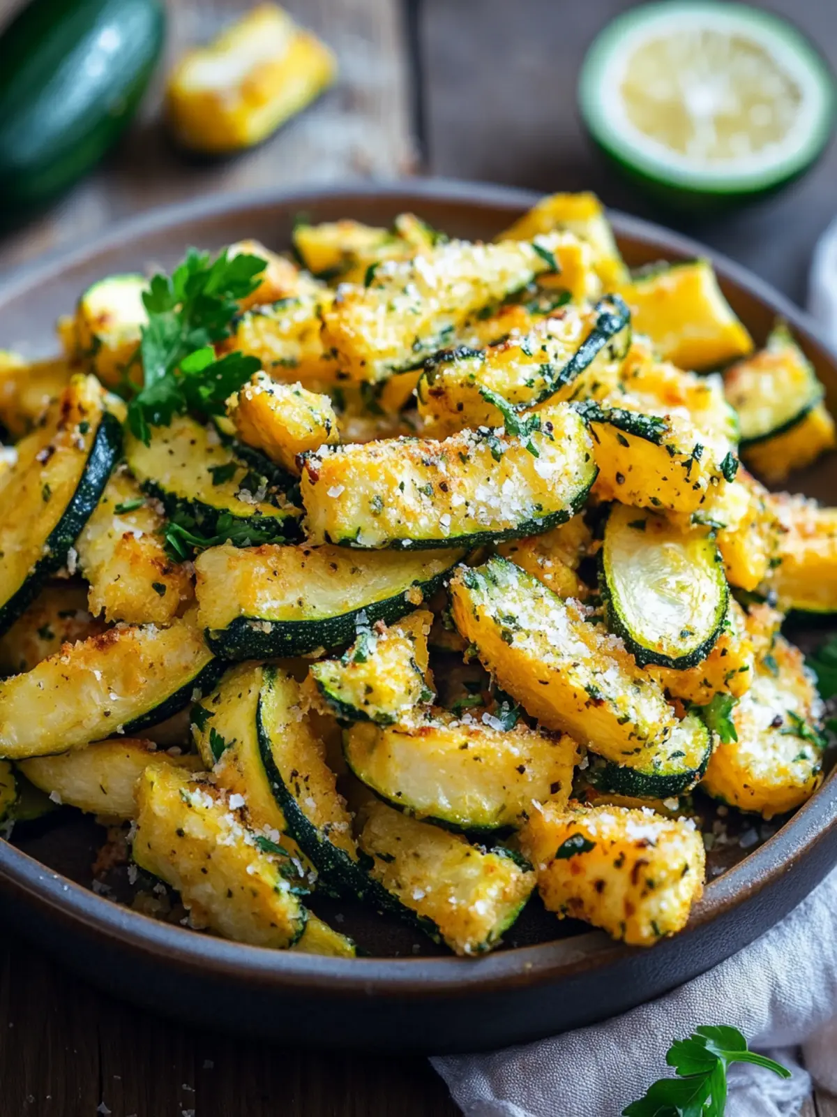 Zucchini Pommes – Knusprige, Low-Carb Pommes aus Zucchini