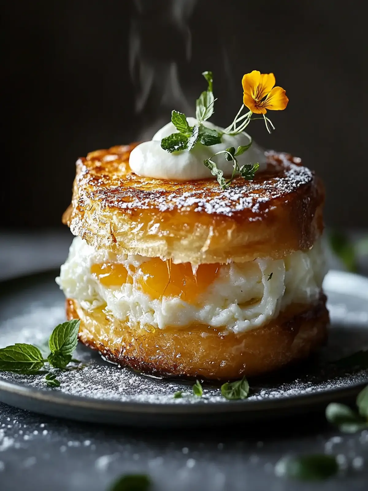 Gebackene Eier Napoleon