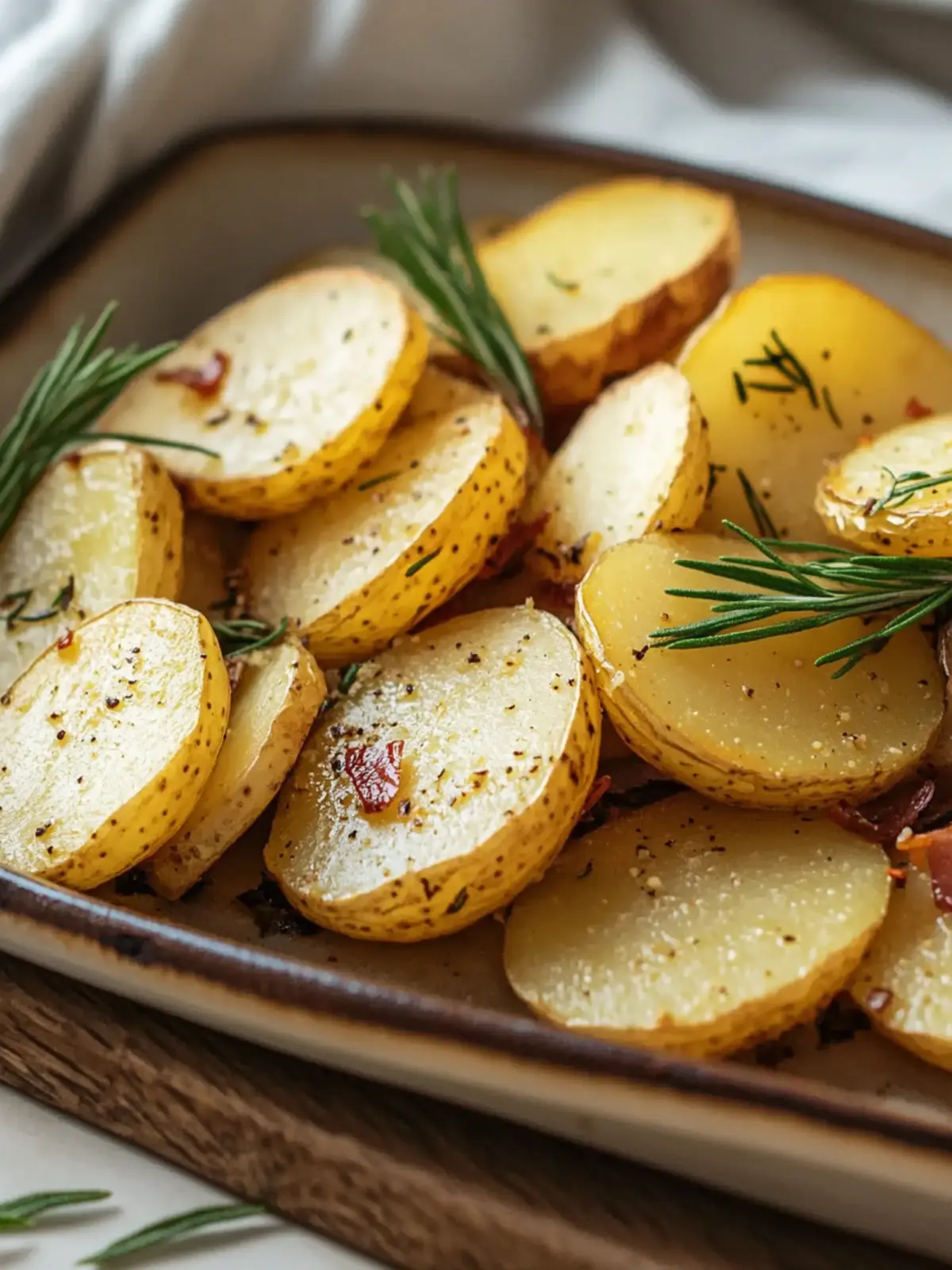 Raw potatoes to potato slices prepared in the oven