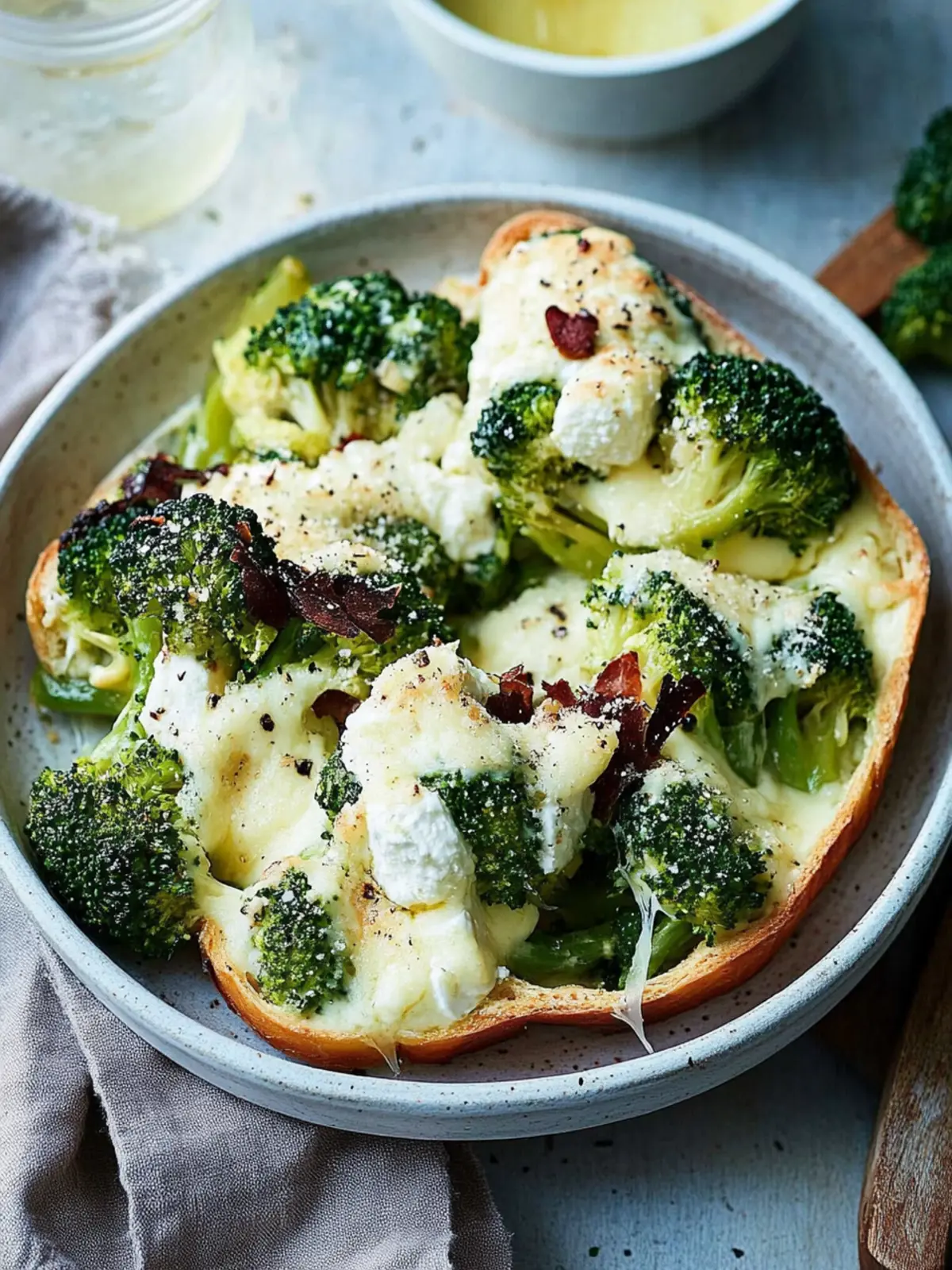 Gratinierter Brokkoli mit Schafskäse