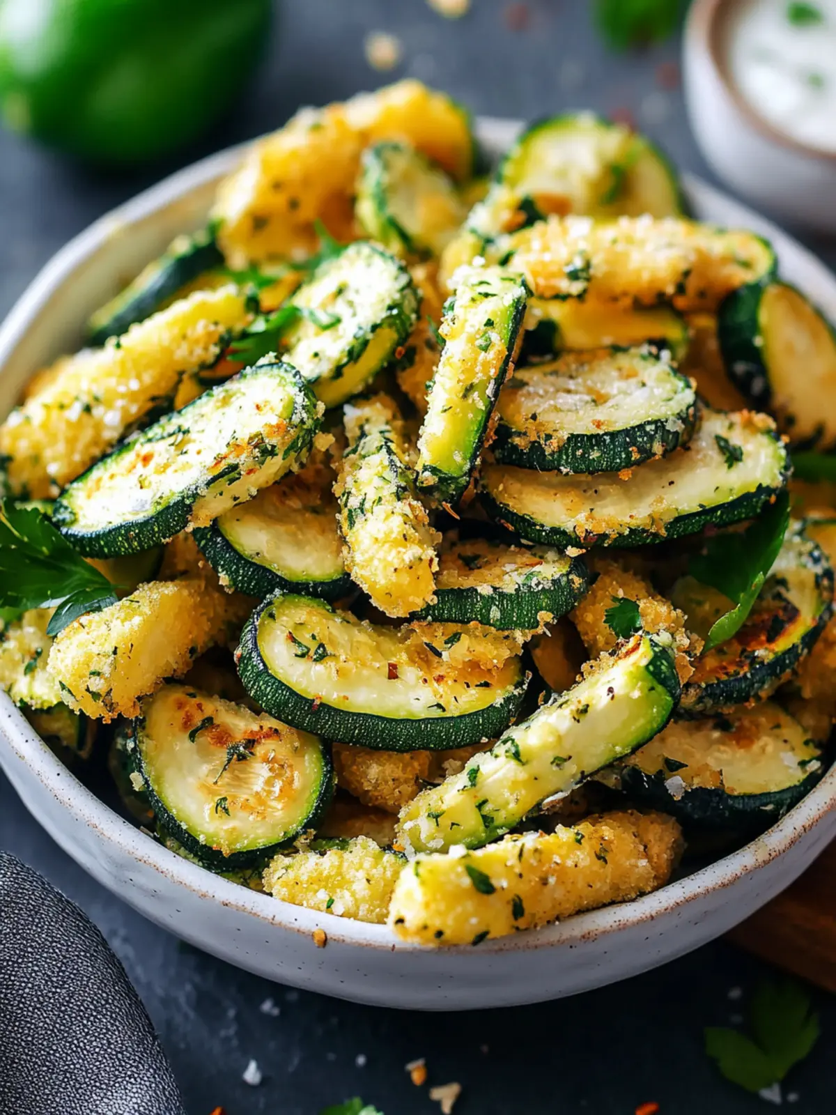 Zucchini Pommes – Knusprige, Low-Carb Pommes aus Zucchini