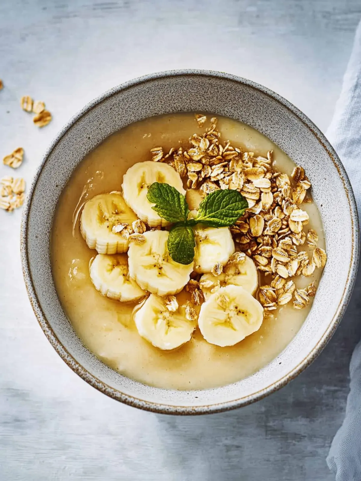 Pfirsich-Bananen-Bowl