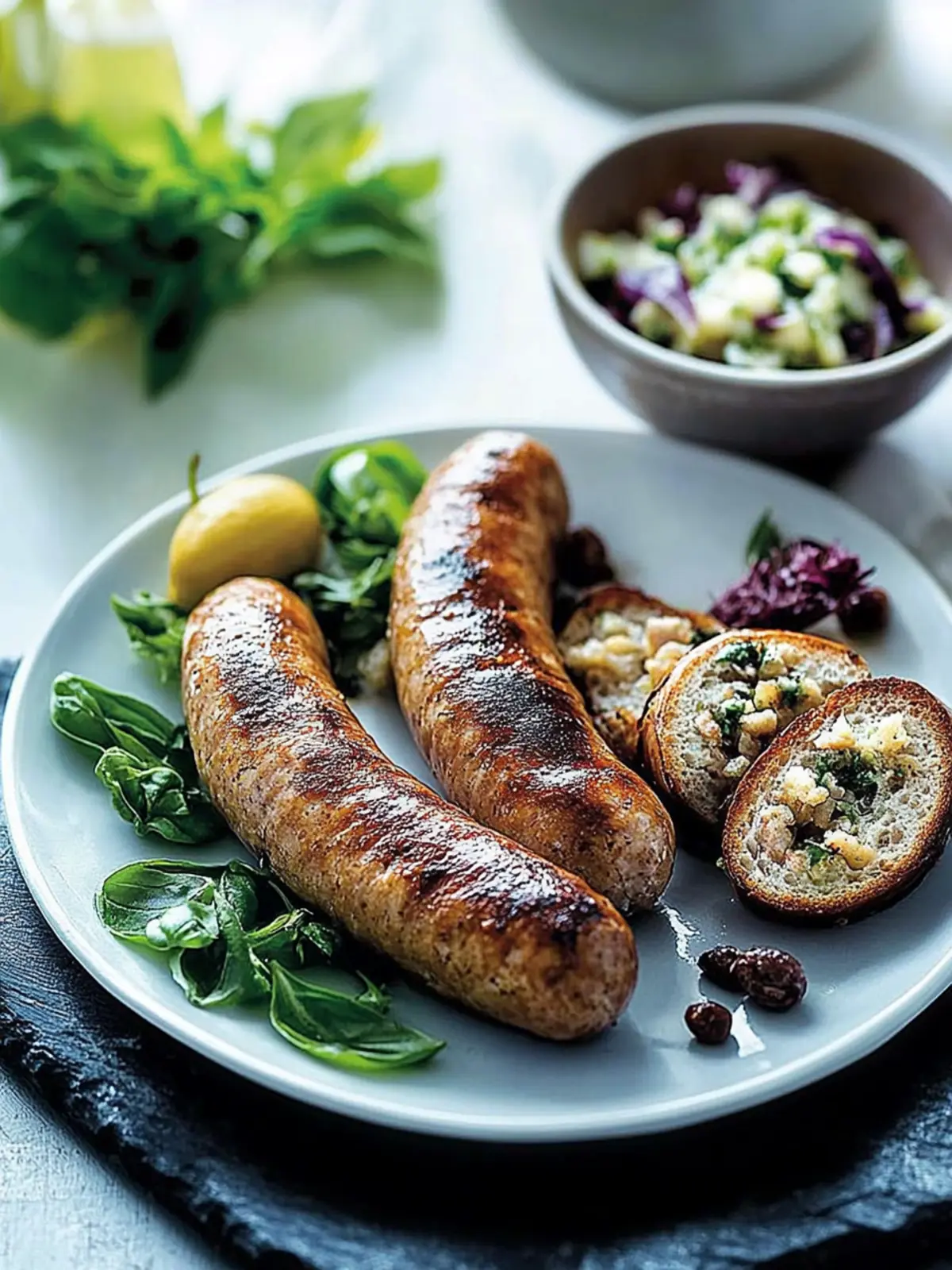 Lammbratwürste mit Feigensenf