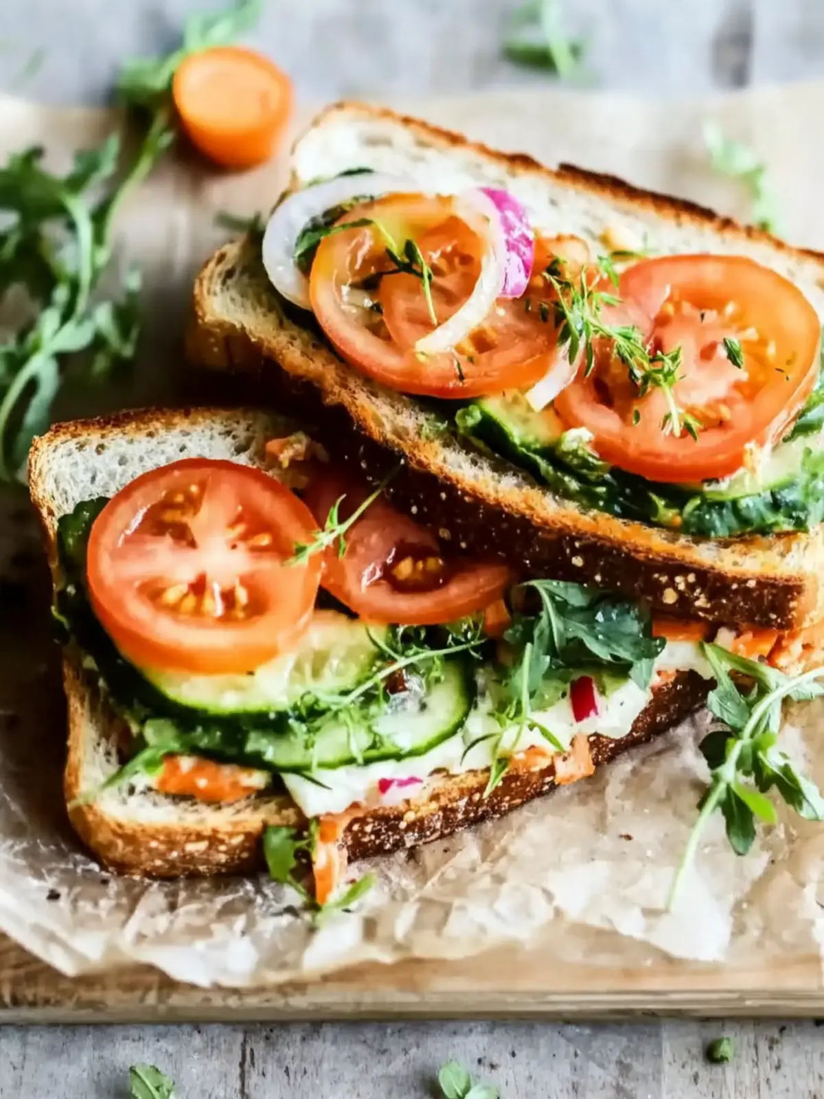 Einfache vegetarische Sandwich-Rezepte