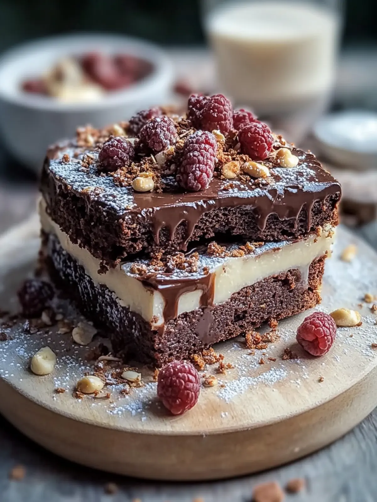 Beladene Brownie-Käsekuchen-Tassen