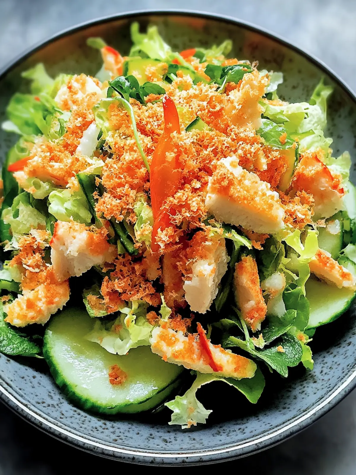 Würziger Kani-Salat mit knusprigem Panko