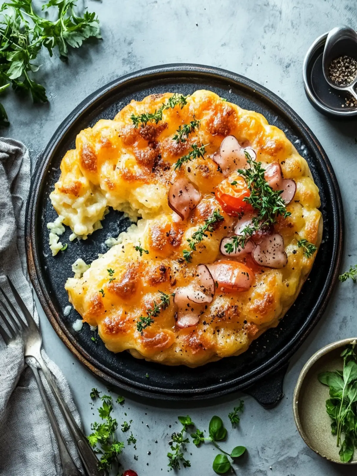 Delicious Spätzle casserole with chicken