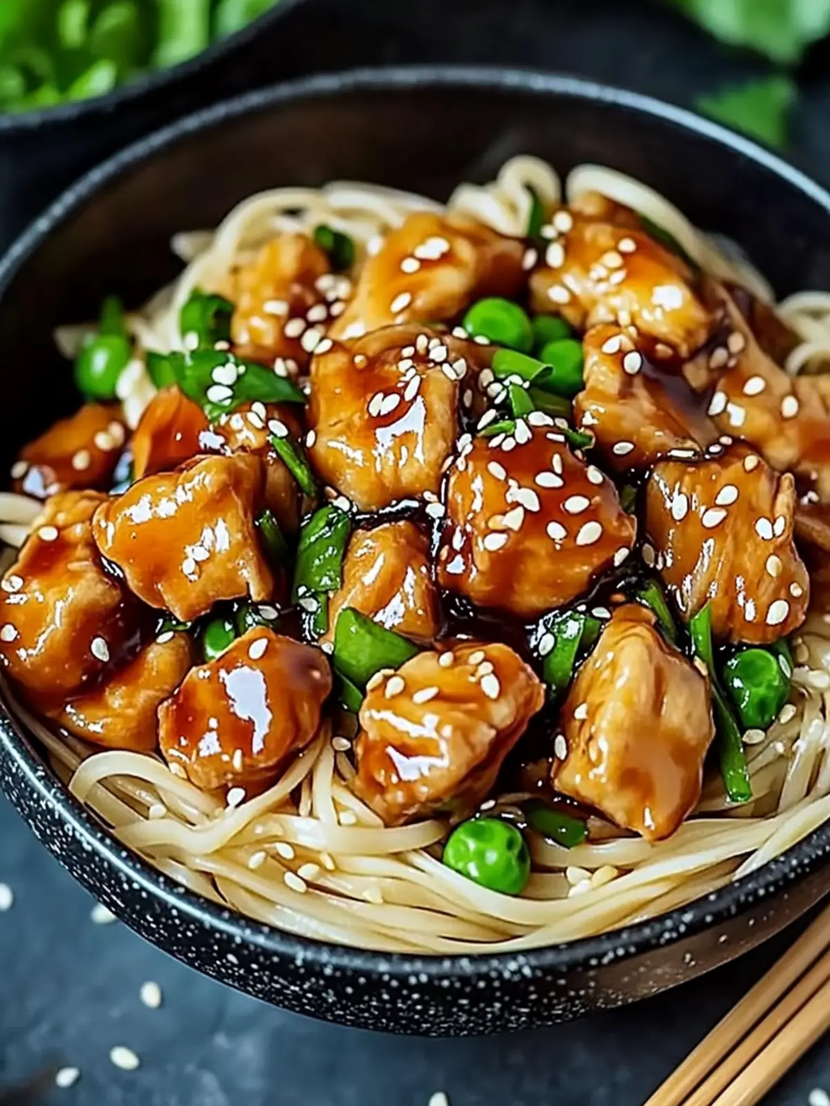 Hähnchen-Teriyaki mit Nudeln