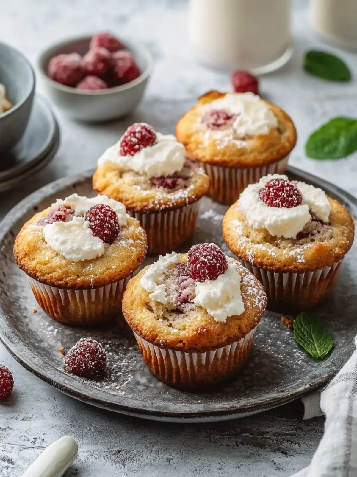 Pudding Muffins mit Quark