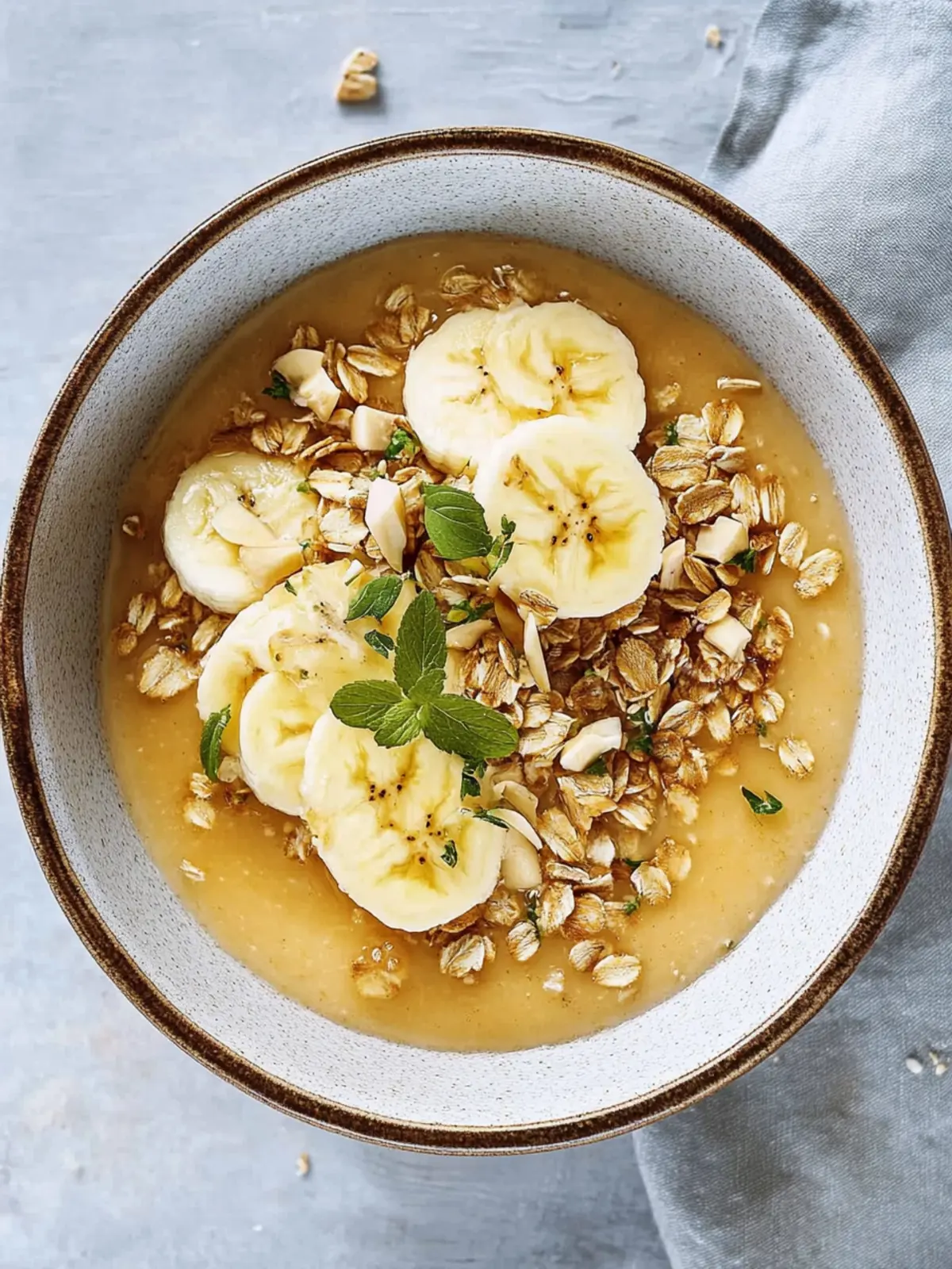 Pfirsich-Bananen-Bowl