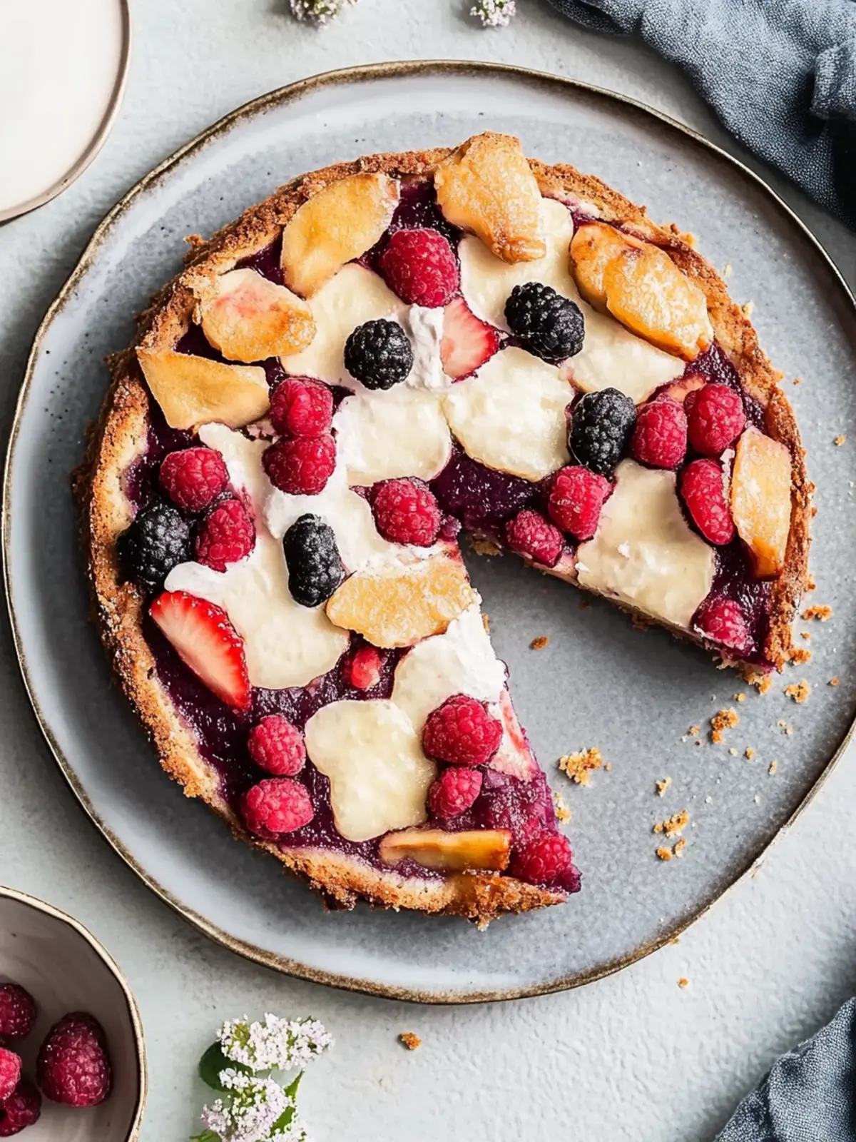 Zwetschgenkuchen mit Mandelkruste