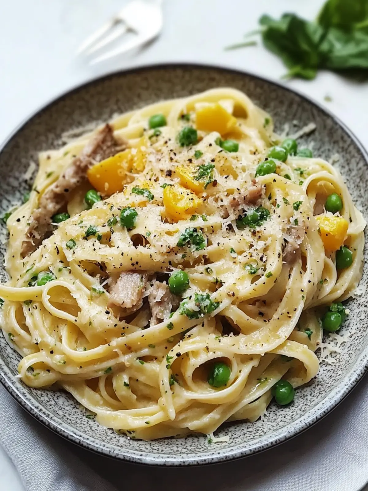 One-Pot-Pasta mit Erbsen und Artischocken
