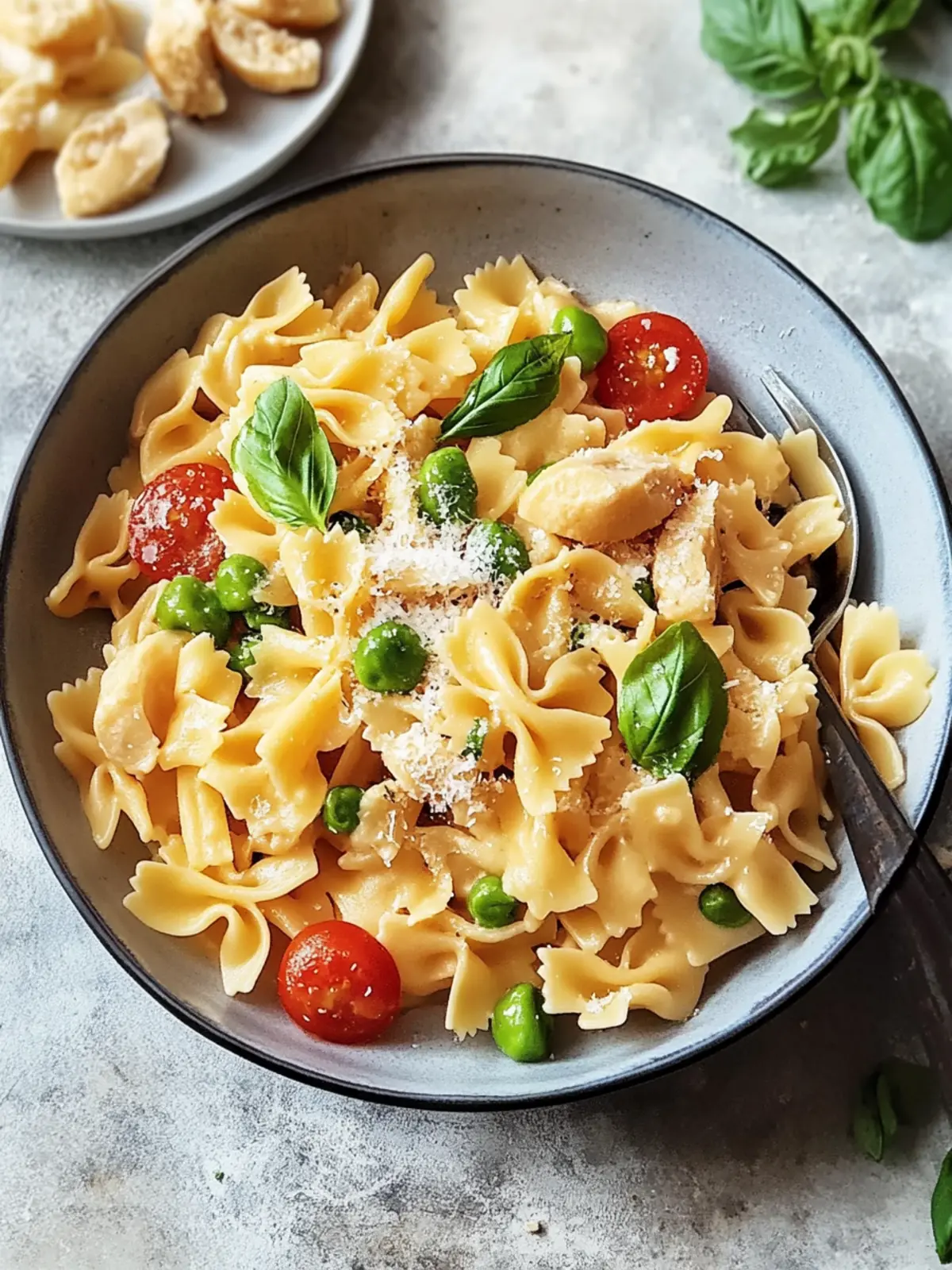 Sie Hähnchen-Pastete-Pasta aus einem Topf