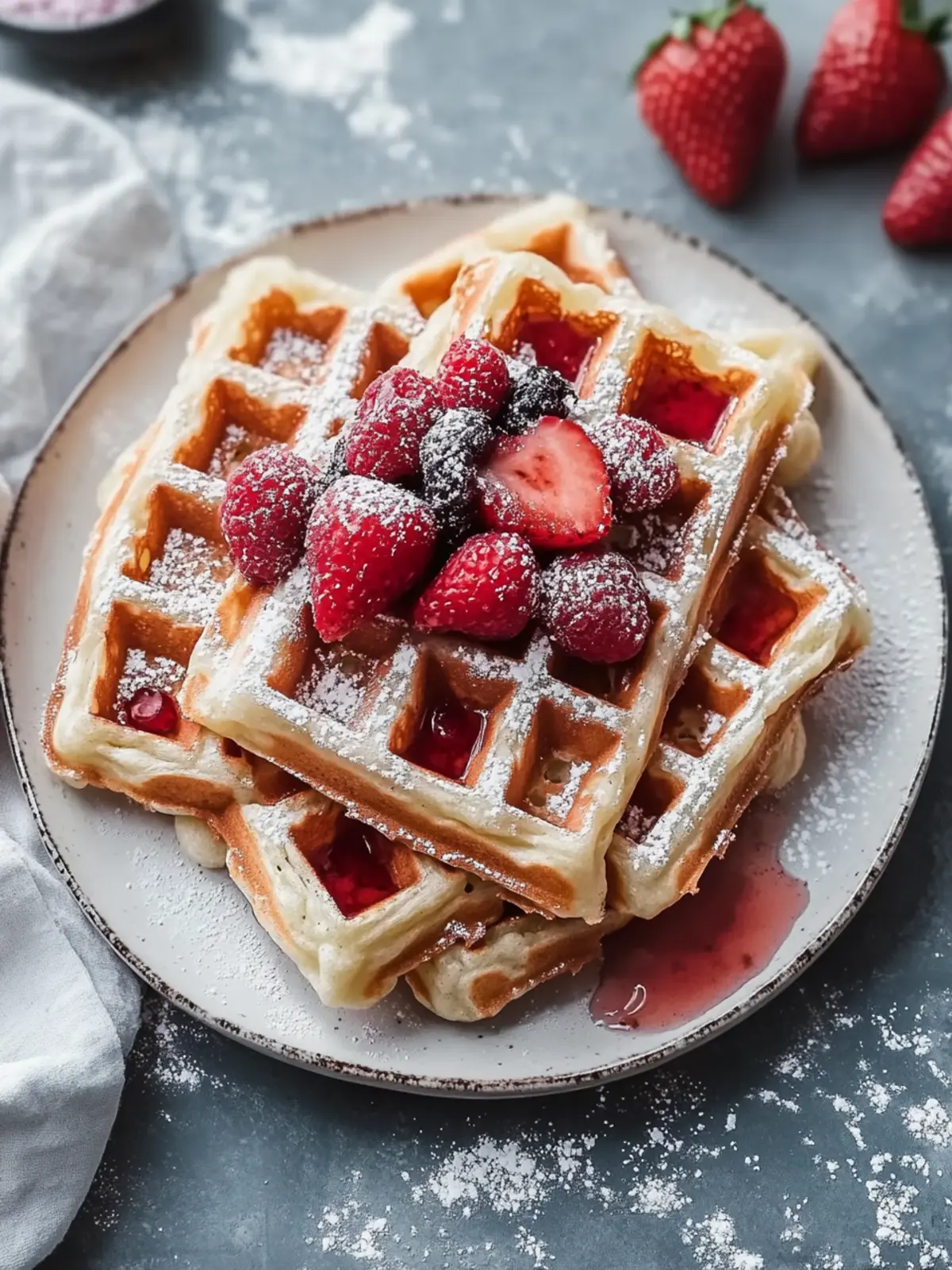 Rotvelours Marmorwaffeln