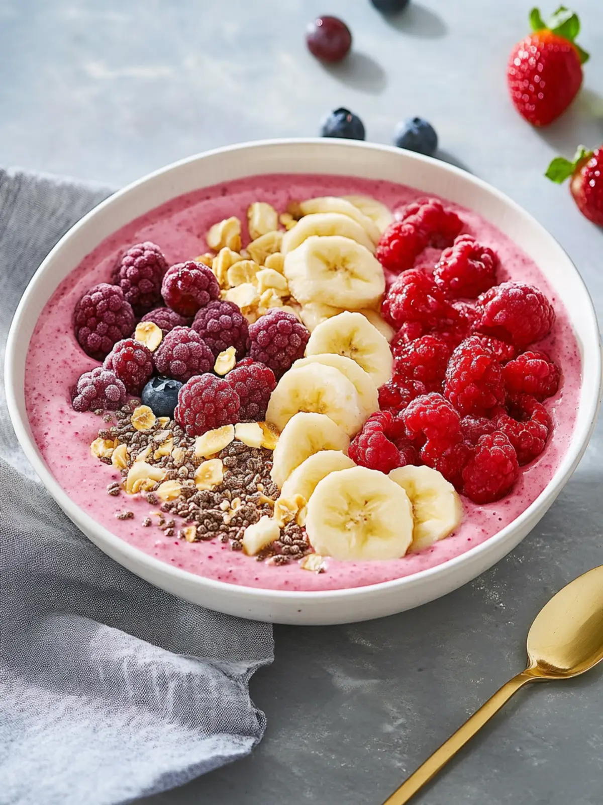 Dicke Glatte Smoothie Schüssel