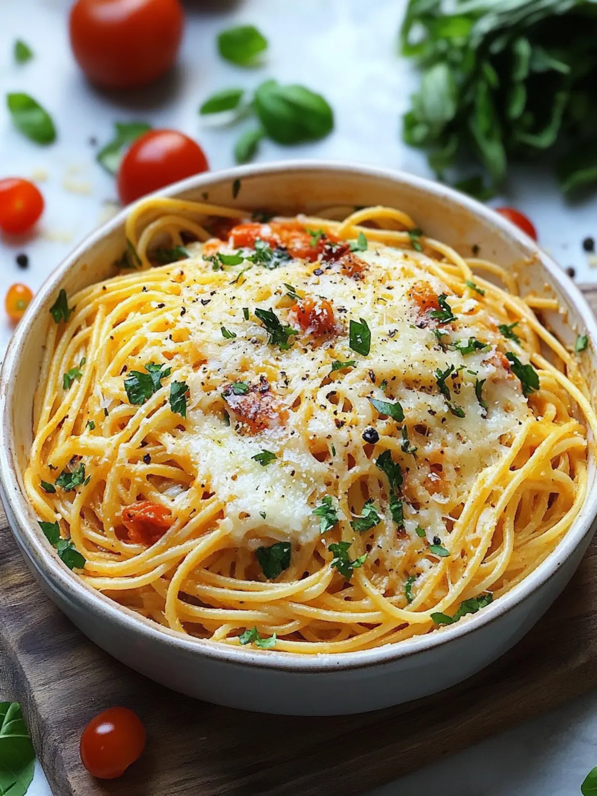 Vegetarischer Spaghetti-Auflauf