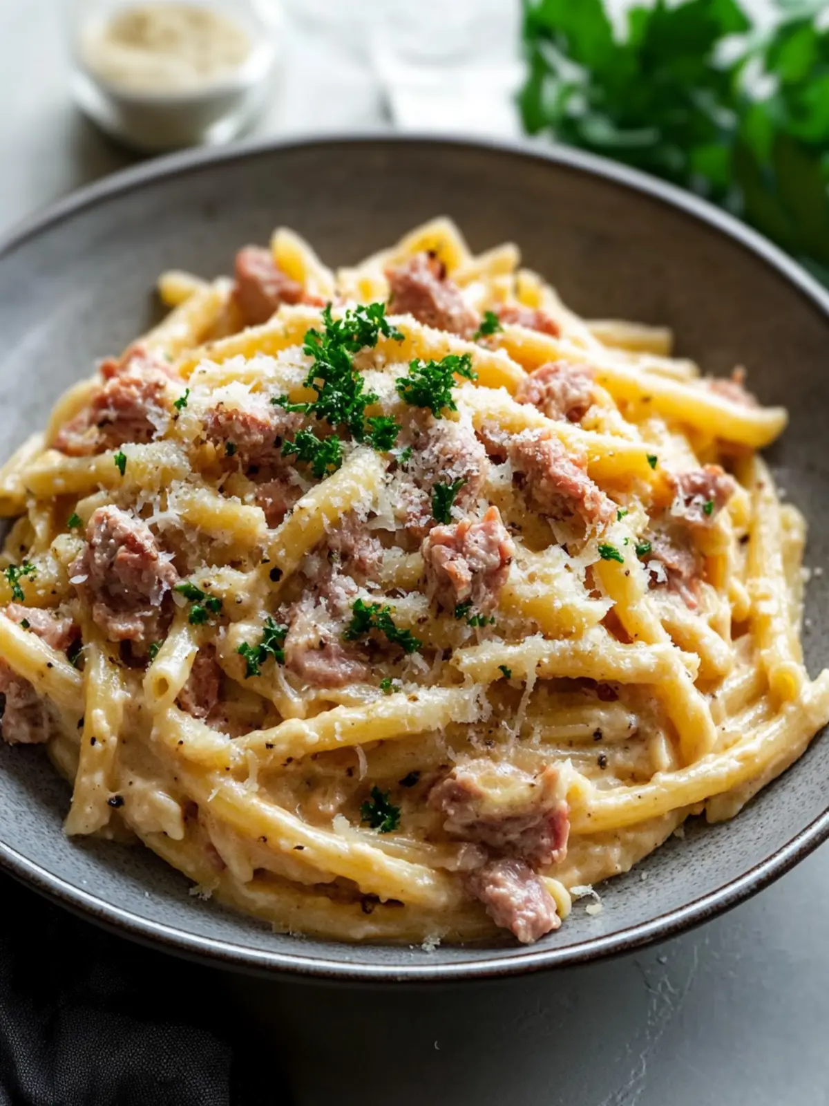 Unwiderstehliche cremige Rindfleisch-Pasta