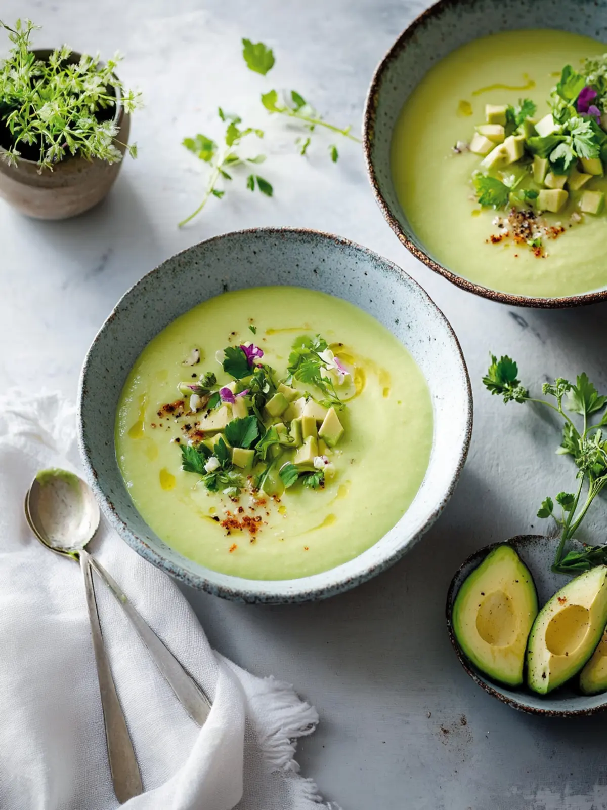 Avocado-Mandel-Suppe