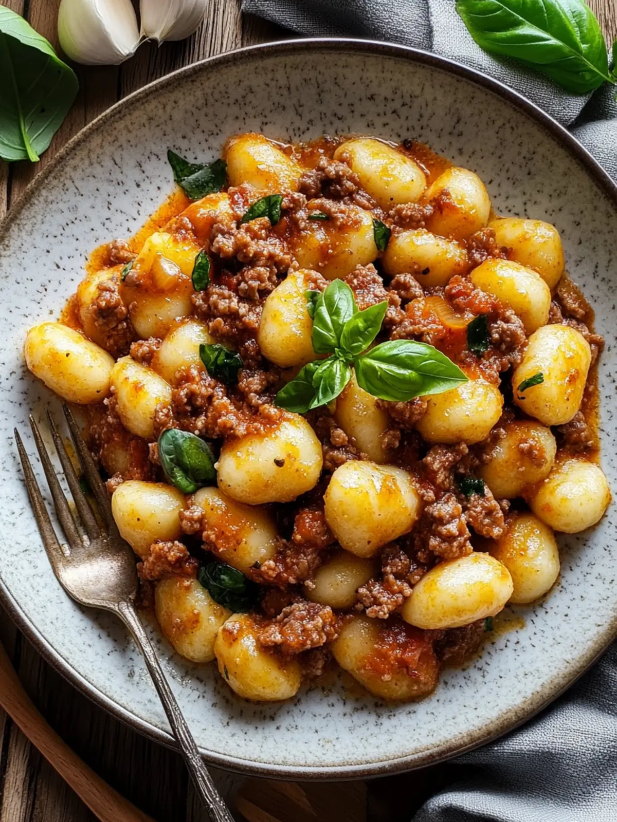 Gnocchi with minced meat