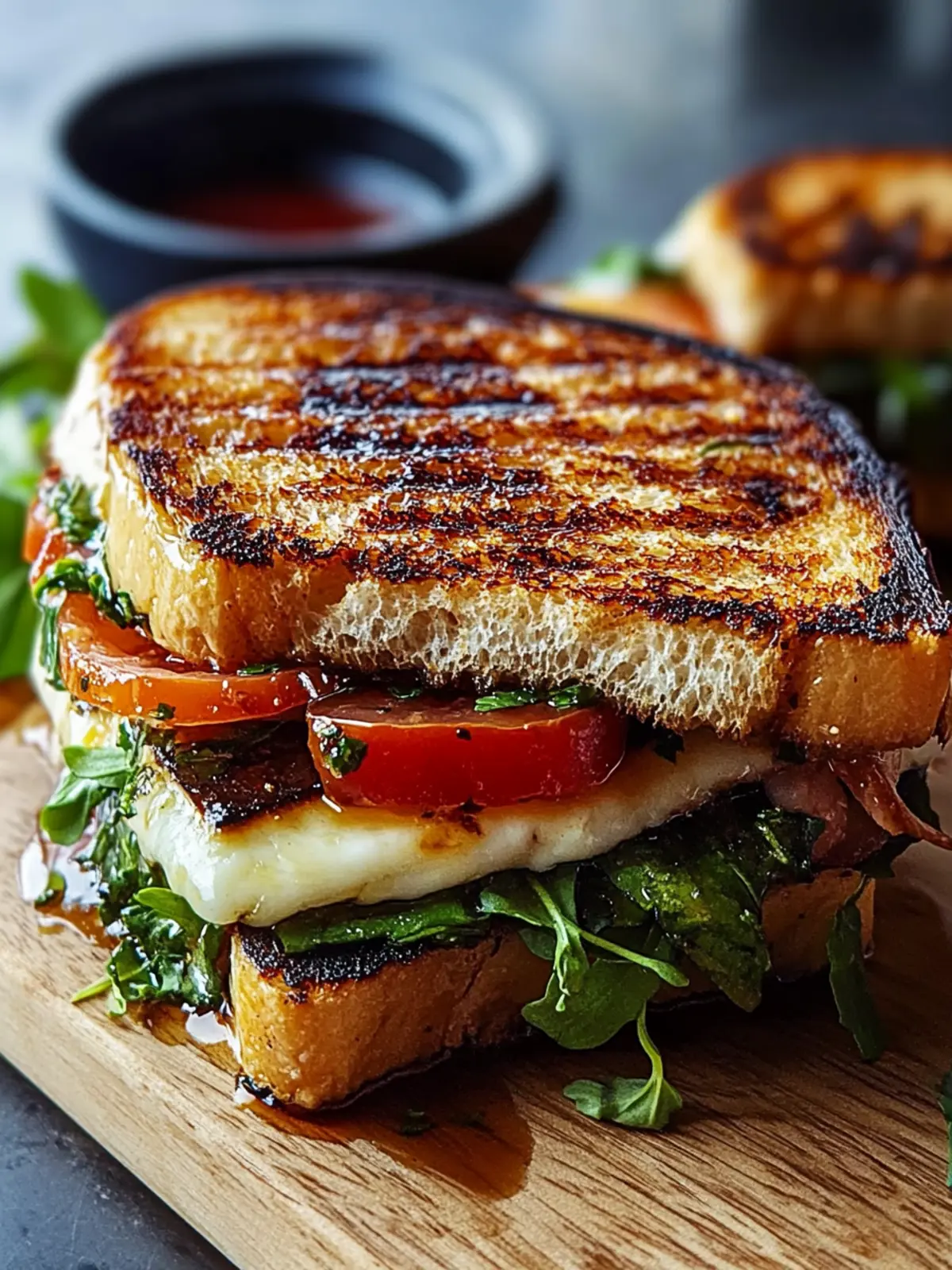 Gegrilltes Balsamico-Vinaigrette Sandwich Melt