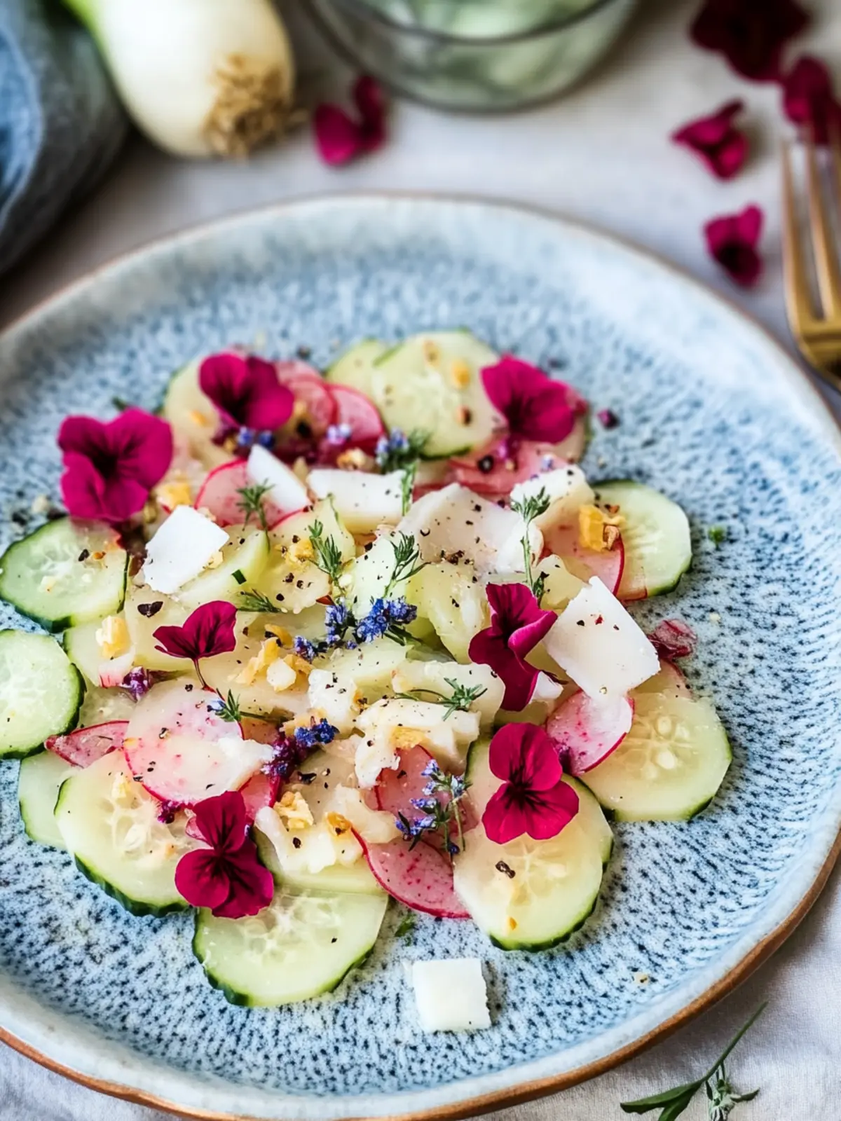 Kohlrabi-Carpaccio mit Rhabarber-Chutney