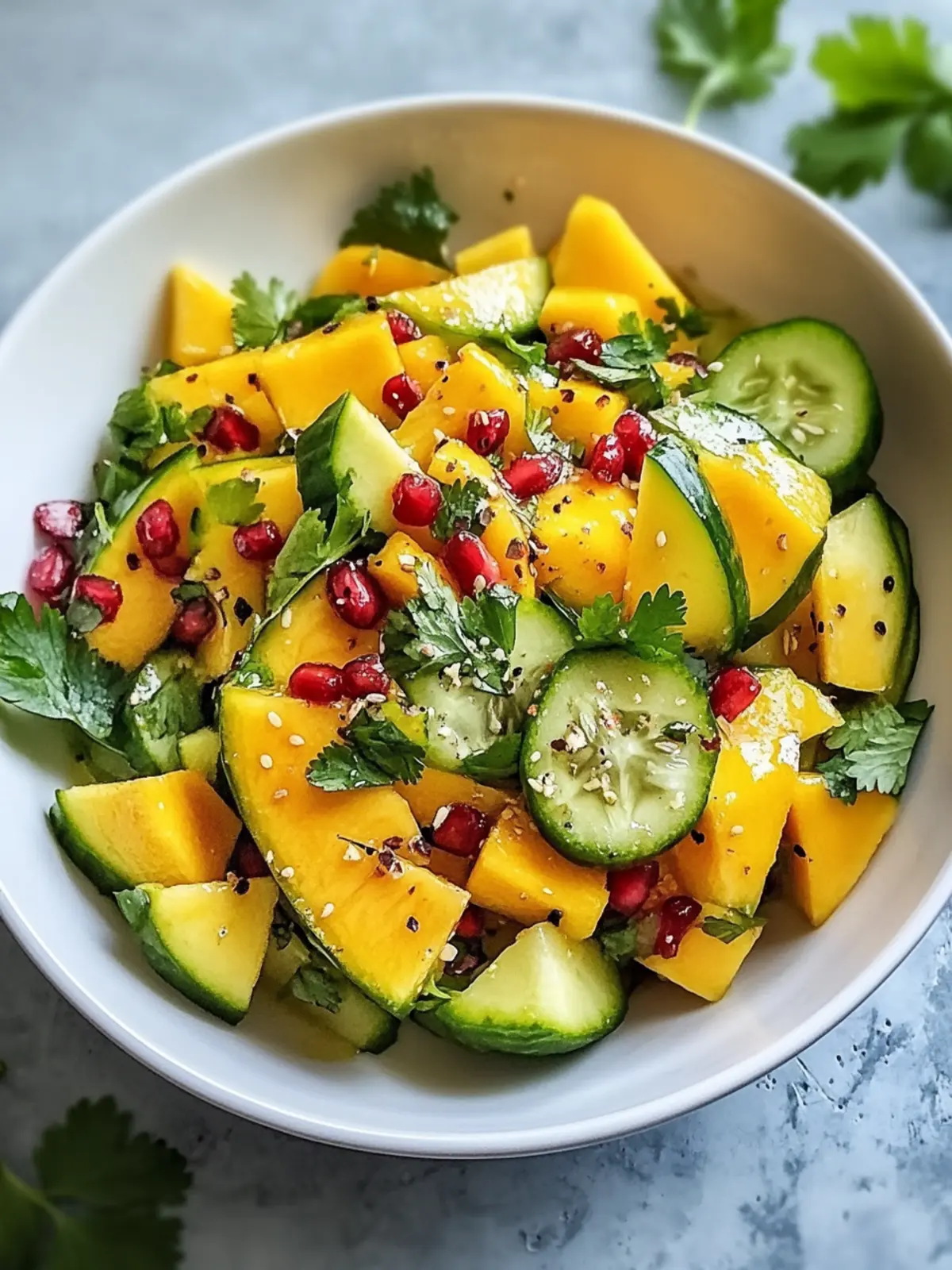 Erfrischender Thai Mango Gurkensalat