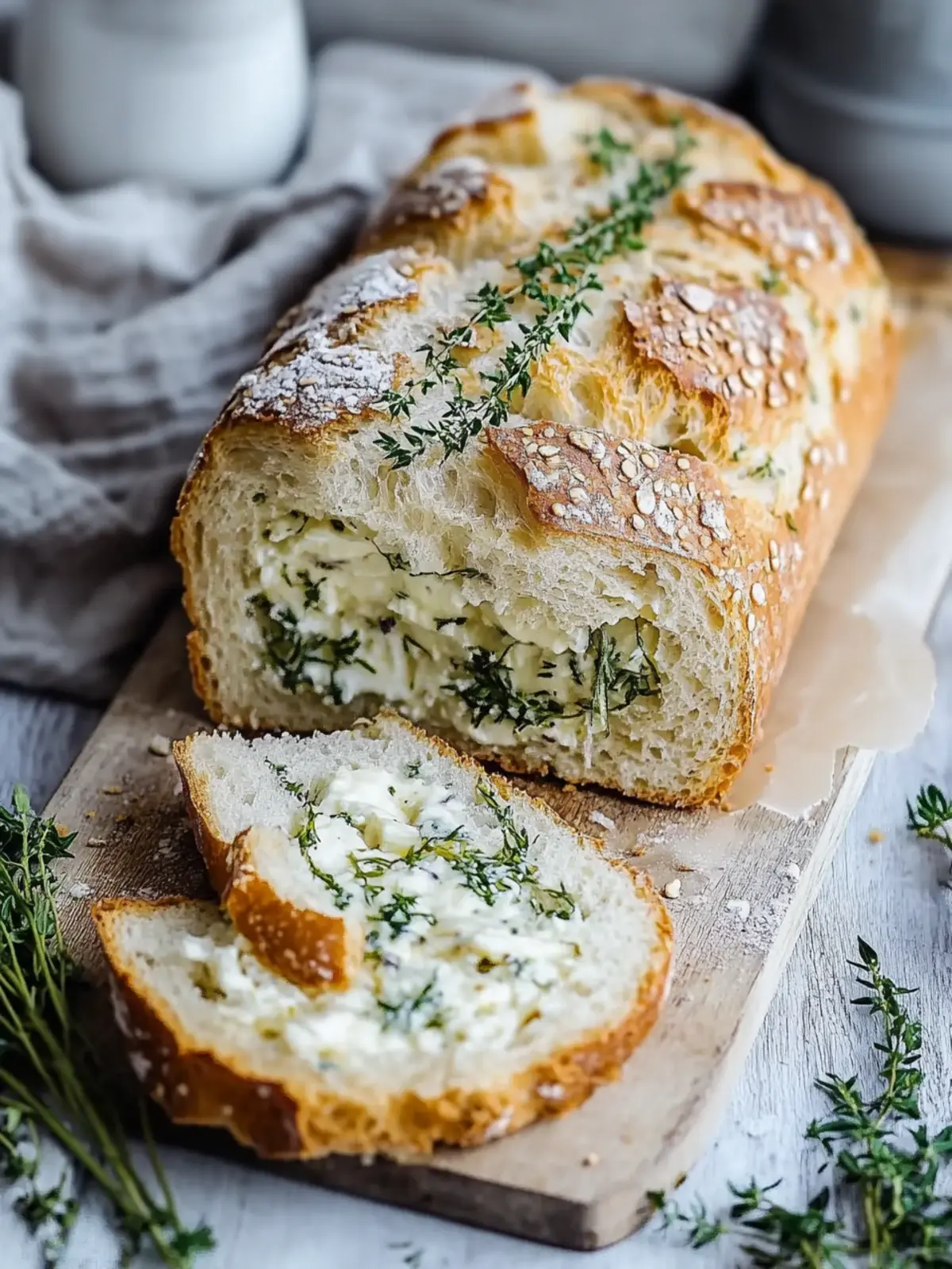 Delicious Italian herb and cheese bread