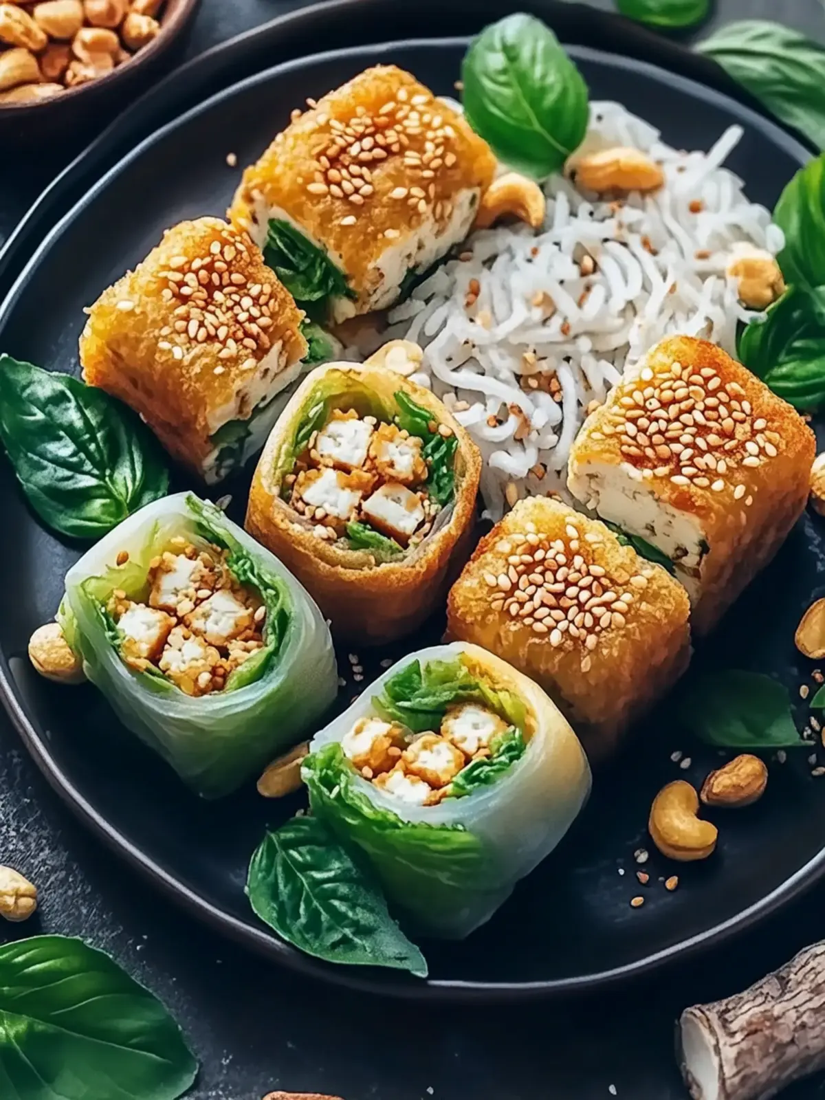 Vegane Kohlrouladen mit Tofu und Cashews
