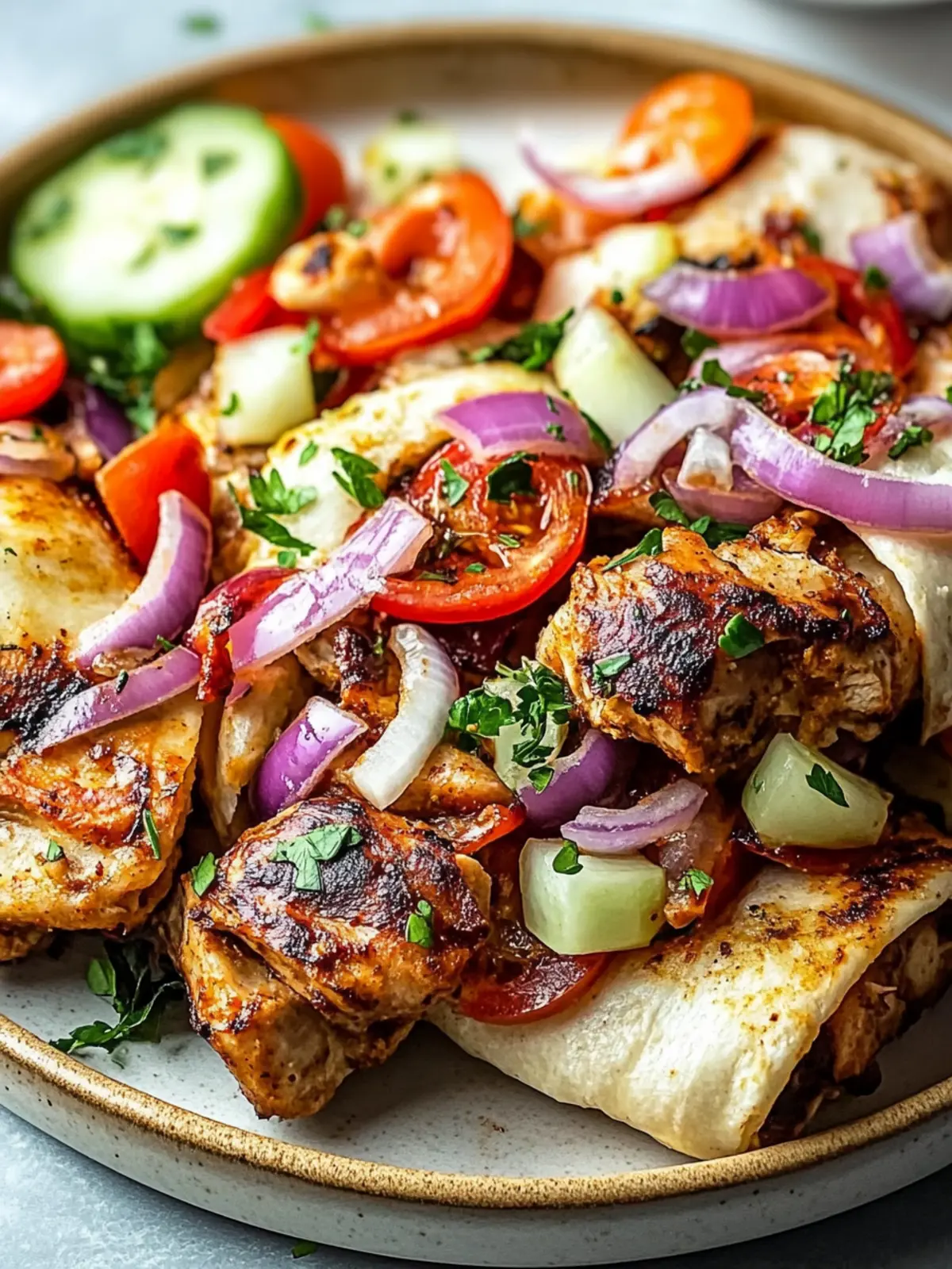 Hühnchen Shawarma Blechpfannenabendessen