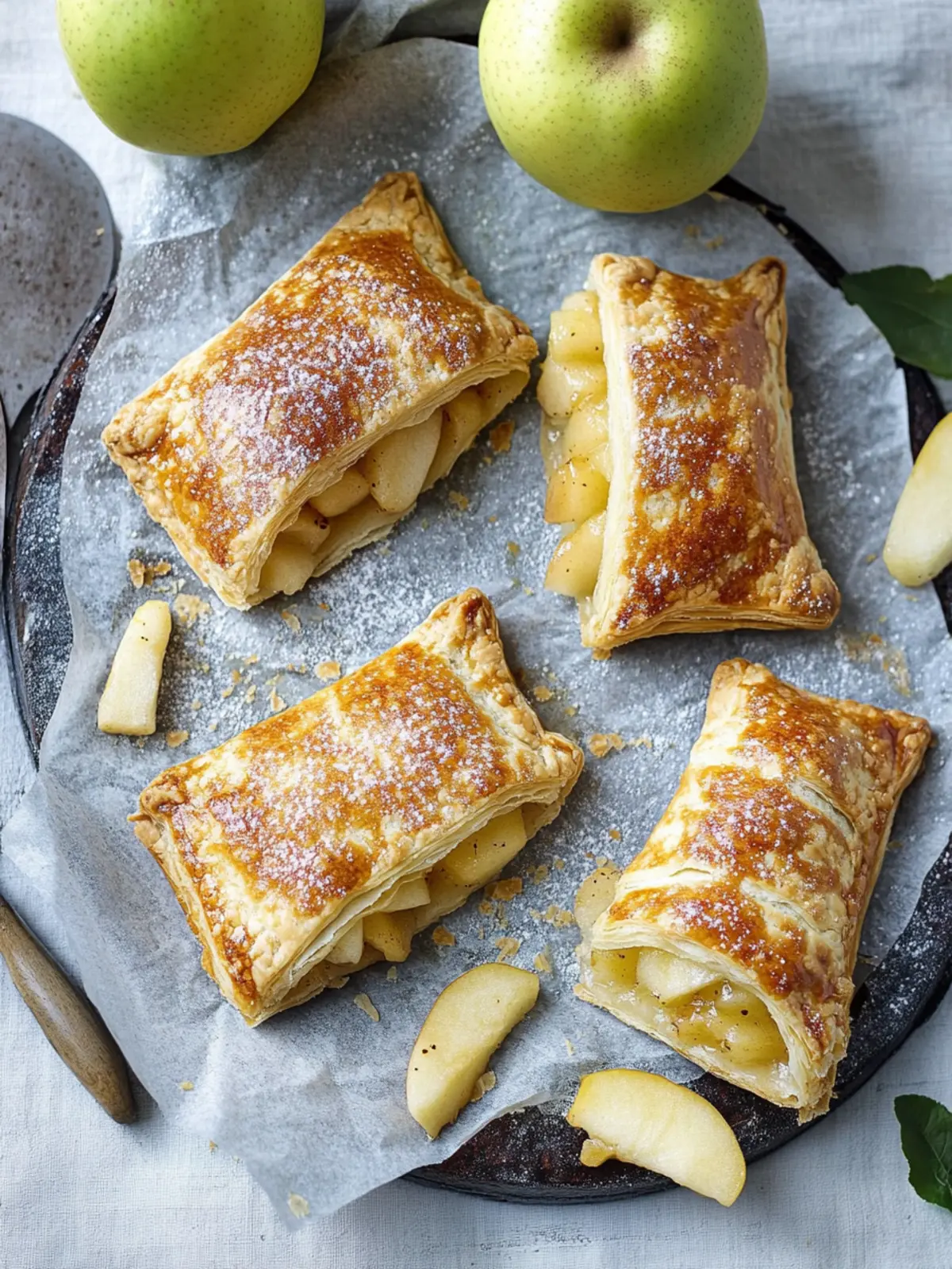 Apfeltaschen mit Blätterteig