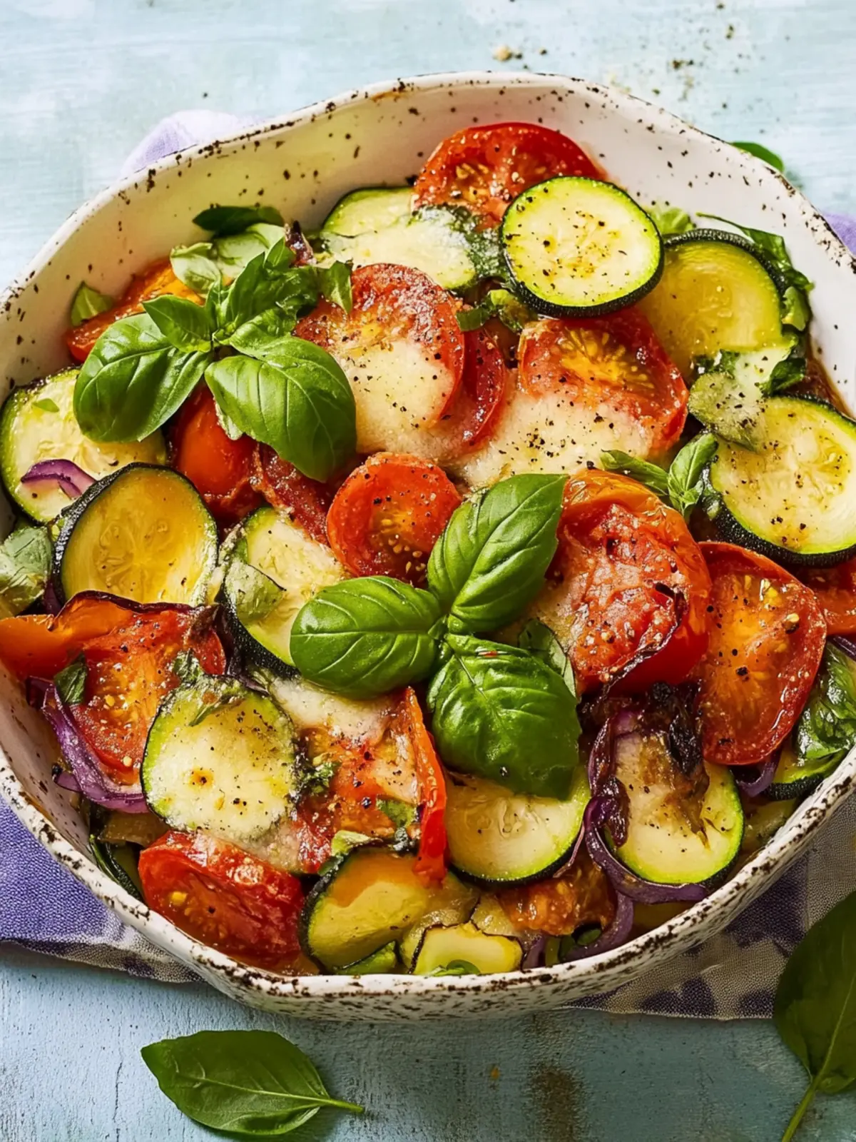 Zucchini-Tomaten-Auflauf mit Salsiccia