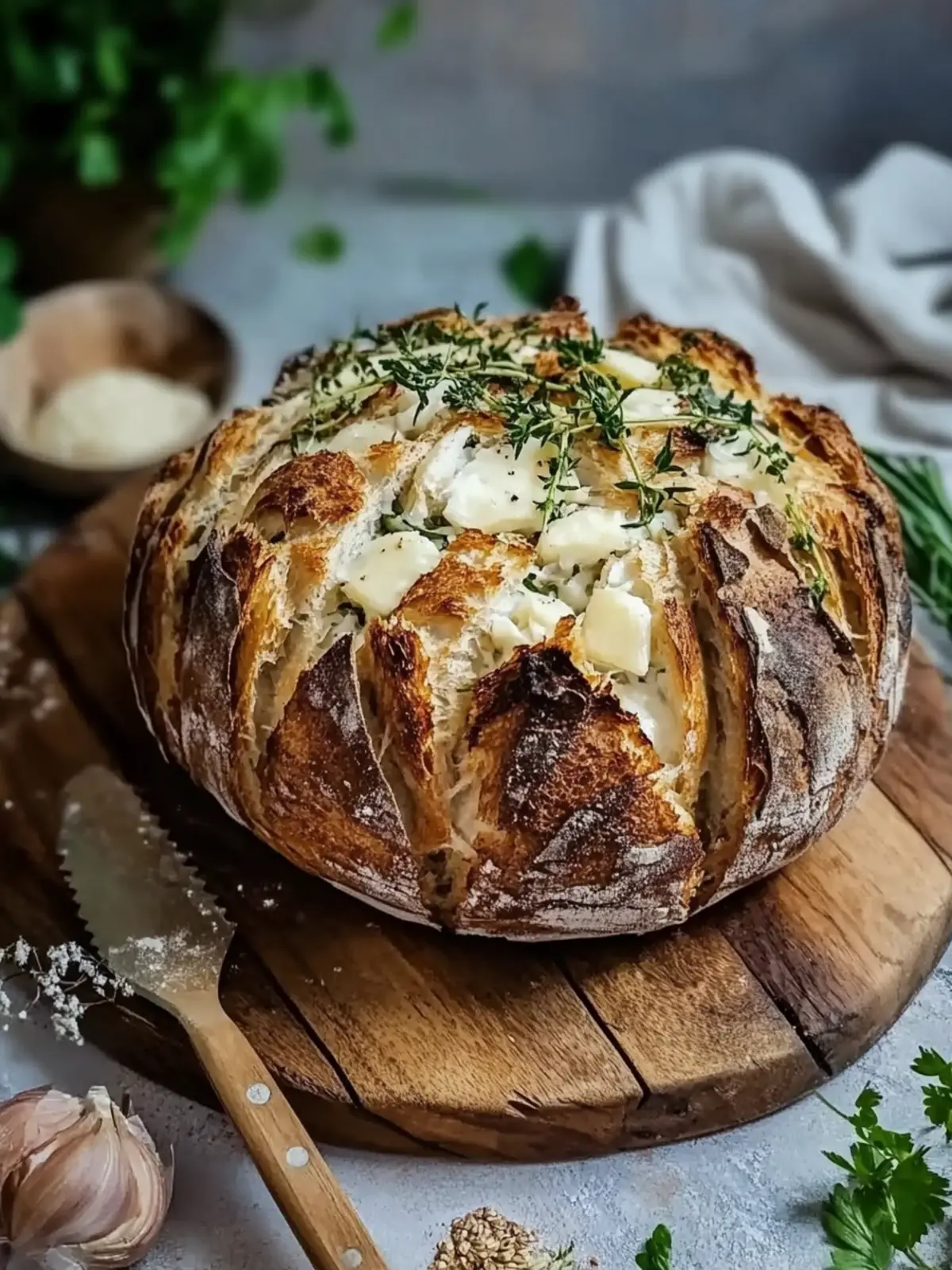 Zupfbrot Rezept mit Käse und Knoblauch