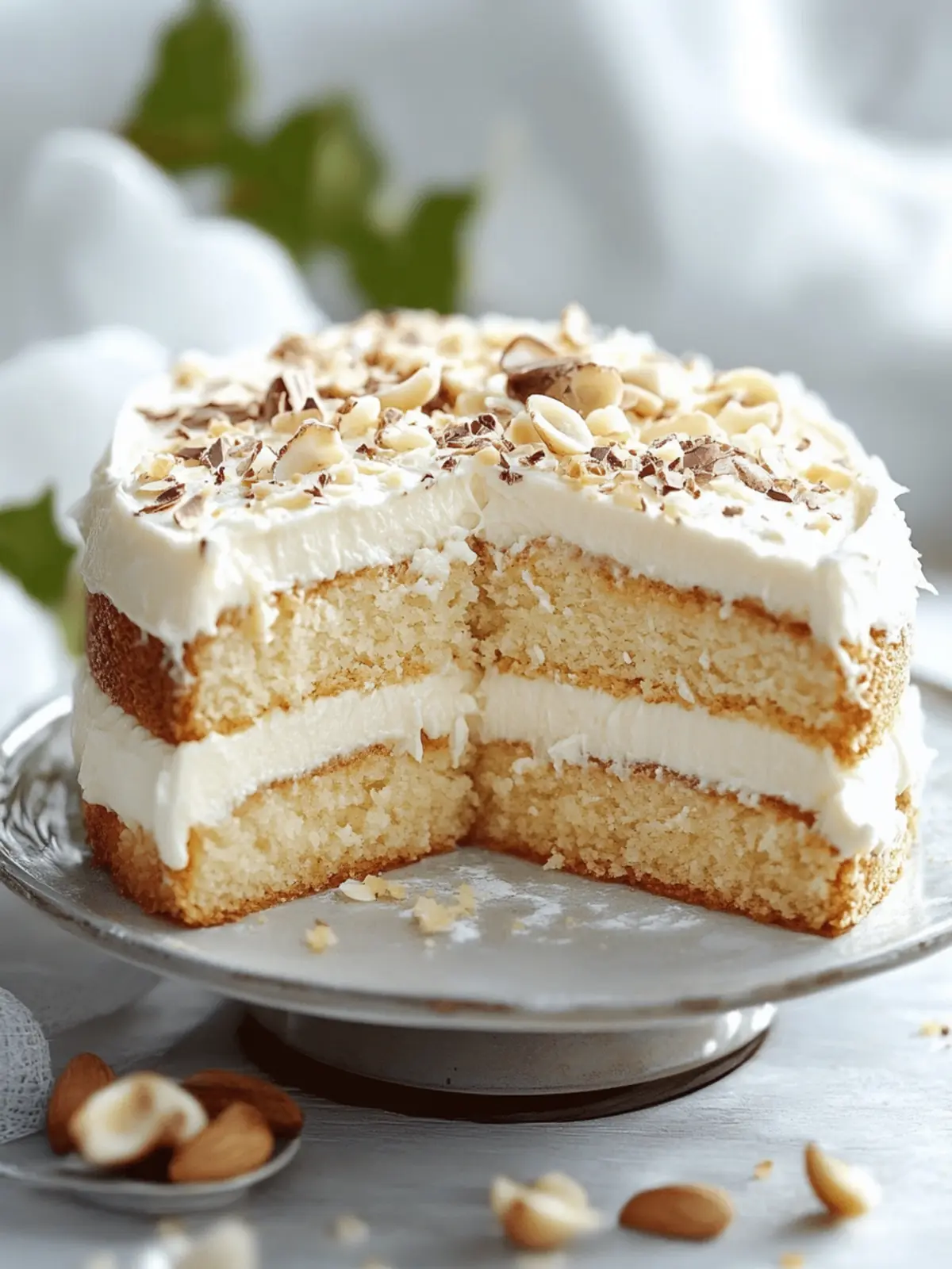 Weißer deutscher Schokoladenkuchen