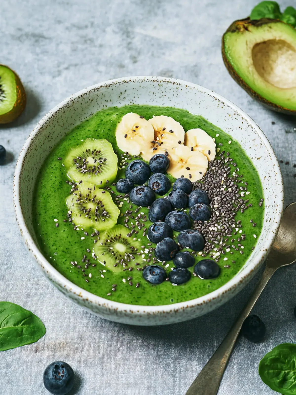 Grüne Smoothie-Schüssel