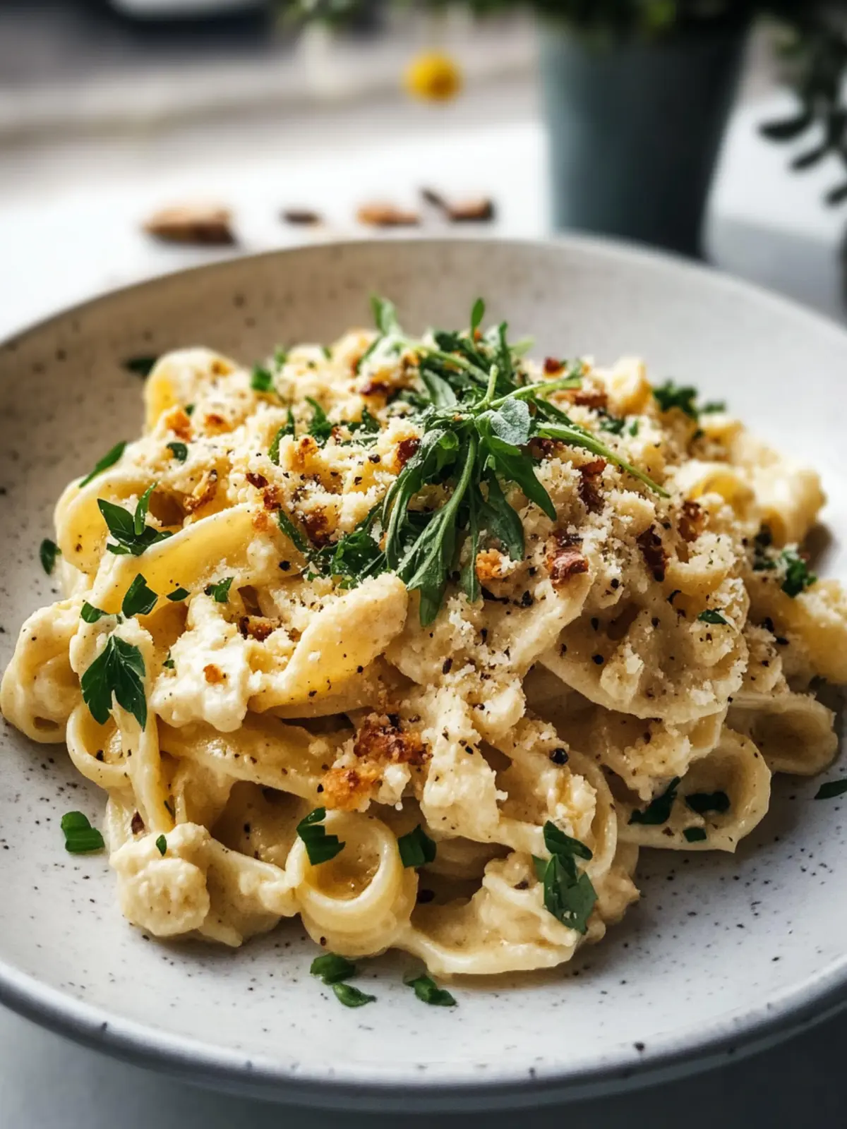 Protein Nudeln mit Hüttenkäse