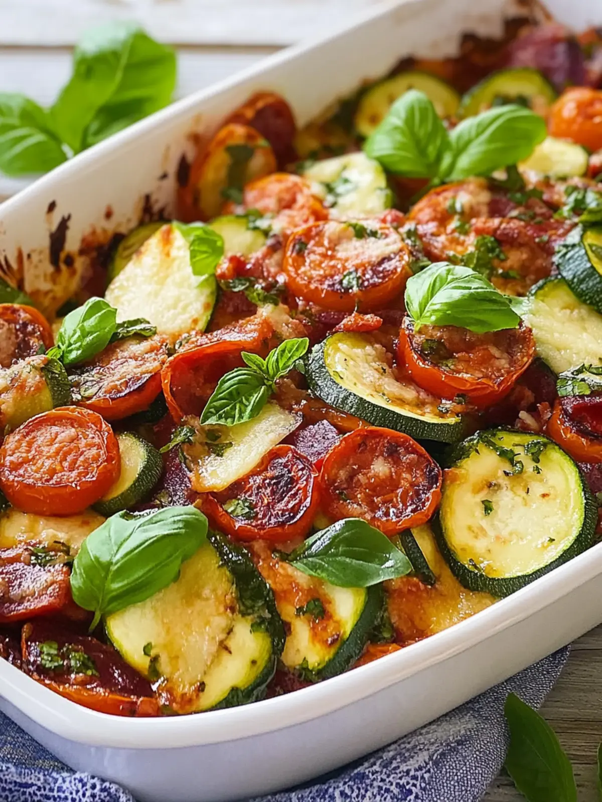 Zucchini-Tomaten-Auflauf mit Salsiccia