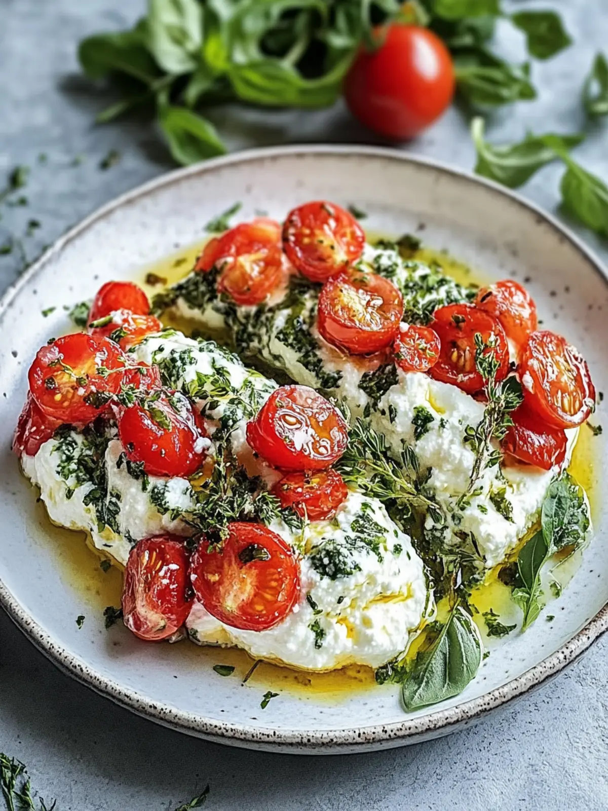 Kräuter-Ricotta-Hähnchenröllchen