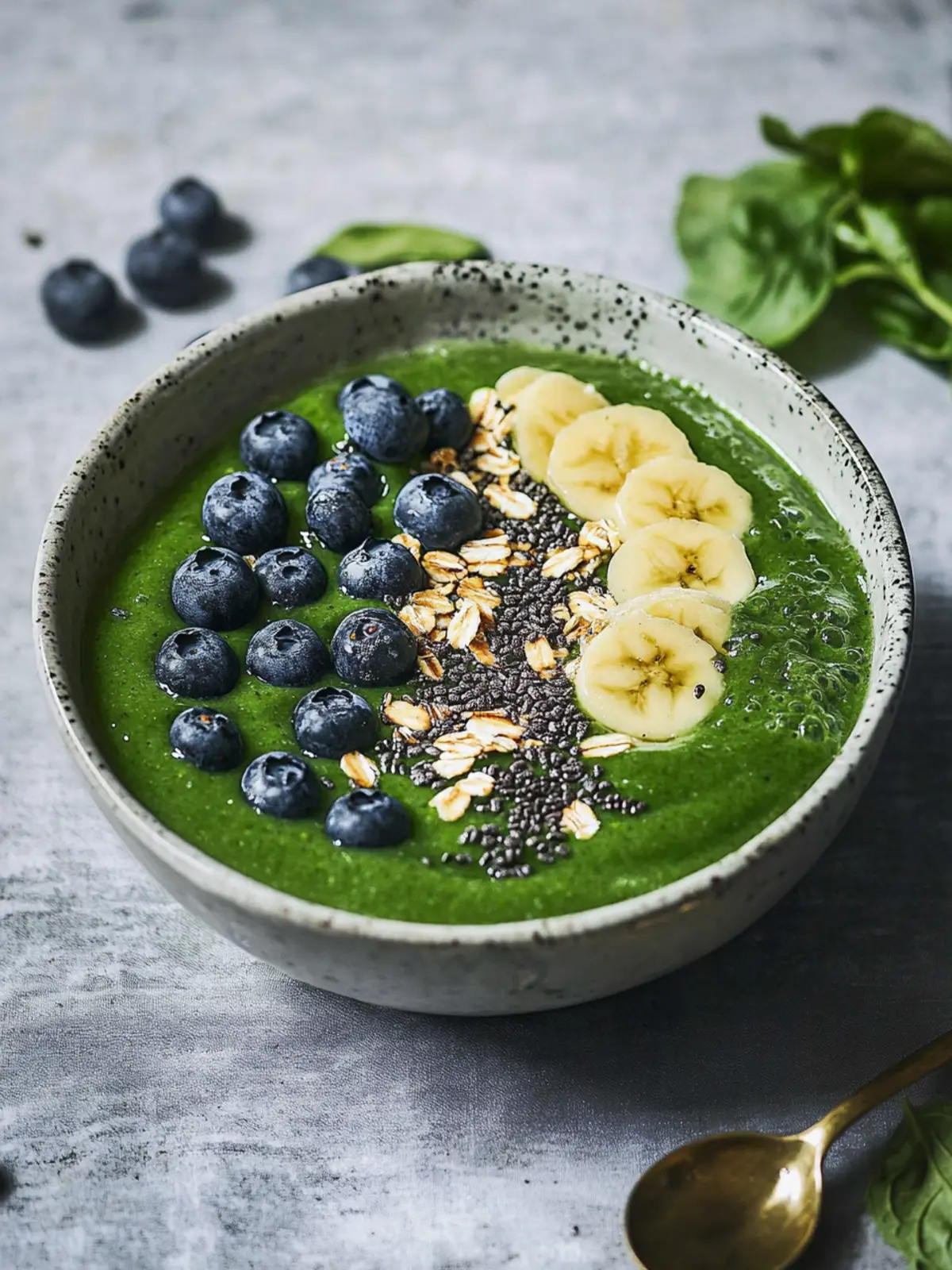 Grüne Smoothie-Schüssel