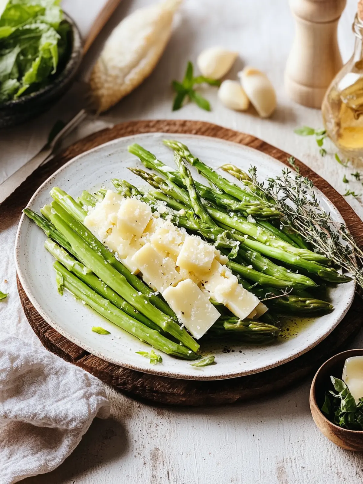 Fried grüner Spargel mit Manchego