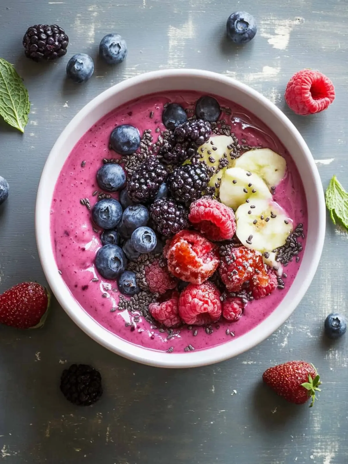 Beeren-Smoothie-Schüssel