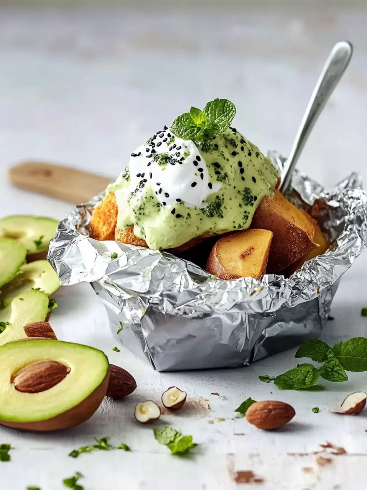 Süßkartoffeln in der Folie