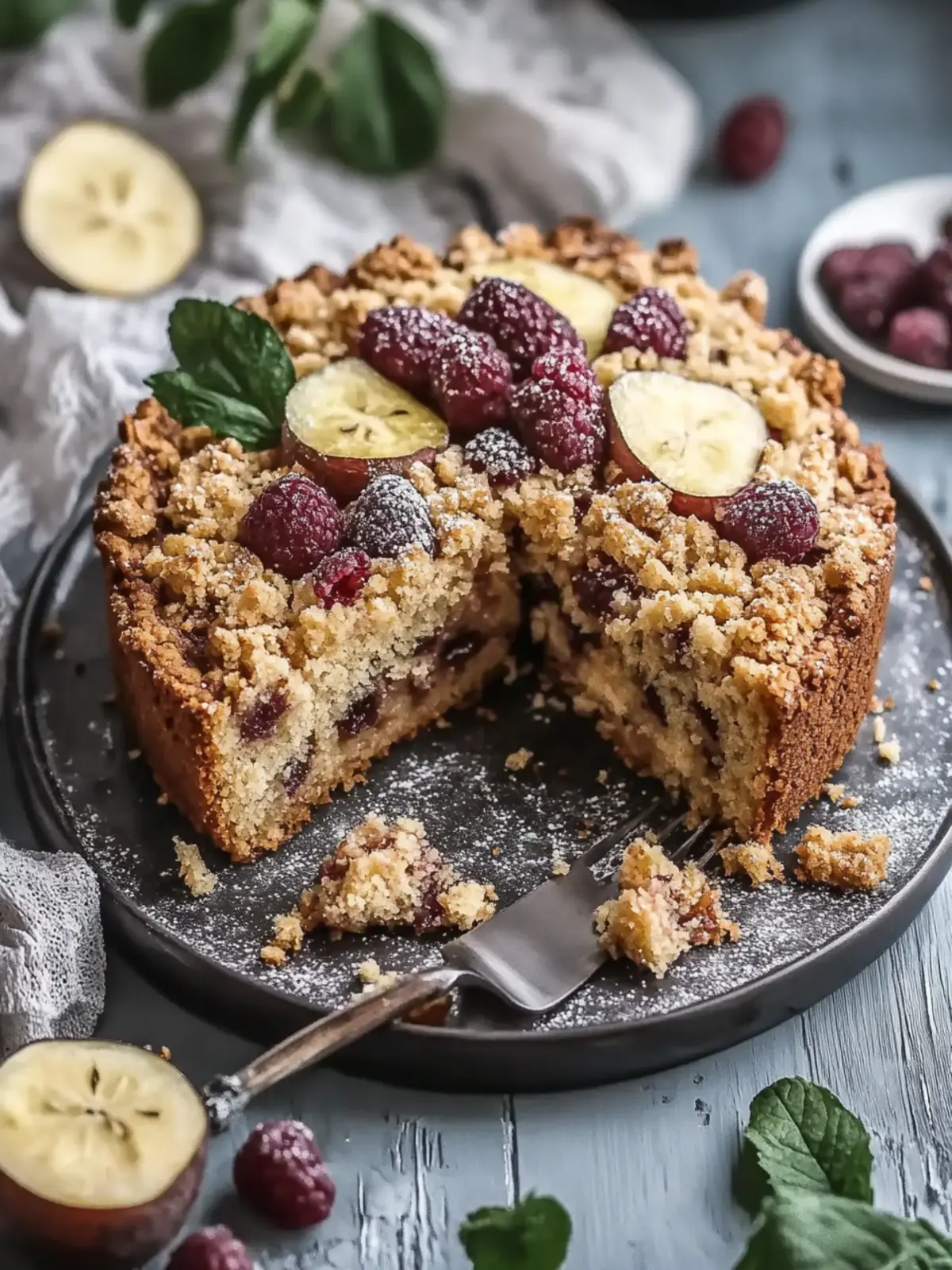 Walnuss-Zwetschgenkuchen mit Zimt-Streuseln Rezept